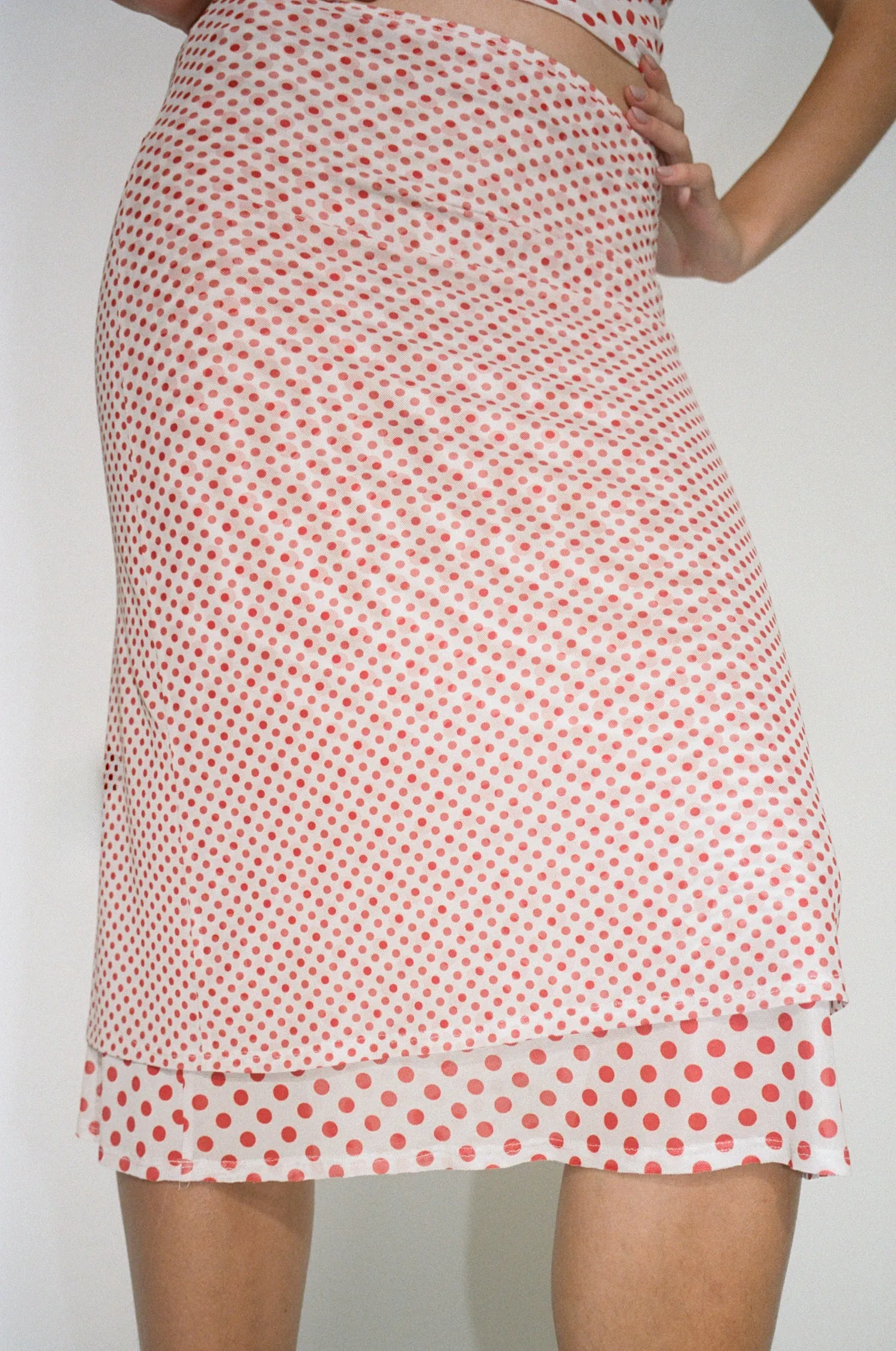 MARIA SKIRT - WHITE POLKA DOT sold by Miaou product image thumbnail 3