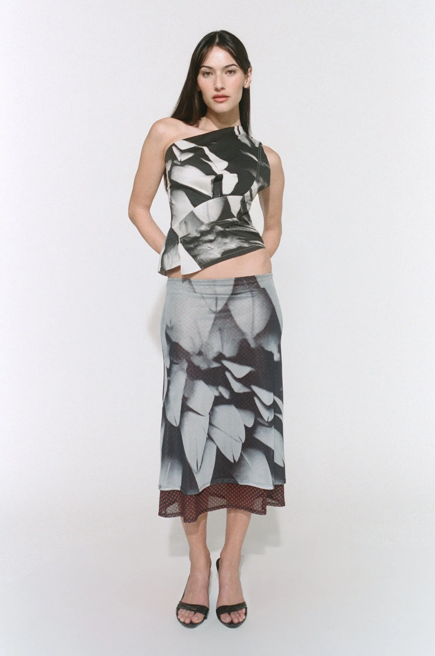 ZELDA TOP - FEATHER PRINT sold by Miaou product image thumbnail 3