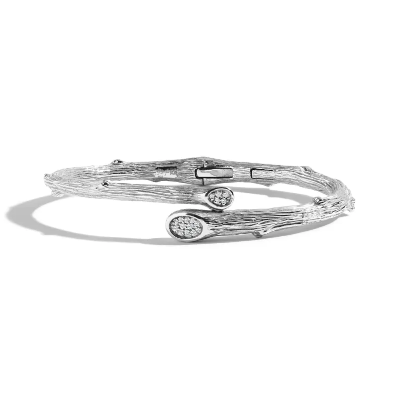 Enchanted Forest Bangle with Diamonds - Silver made by Michael Aram