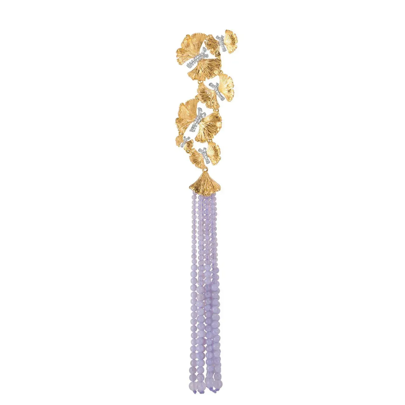 Butterfly Ginkgo Tassel Necklace with Chalcedony and Diamonds sold by Michael Aram product image thumbnail 2