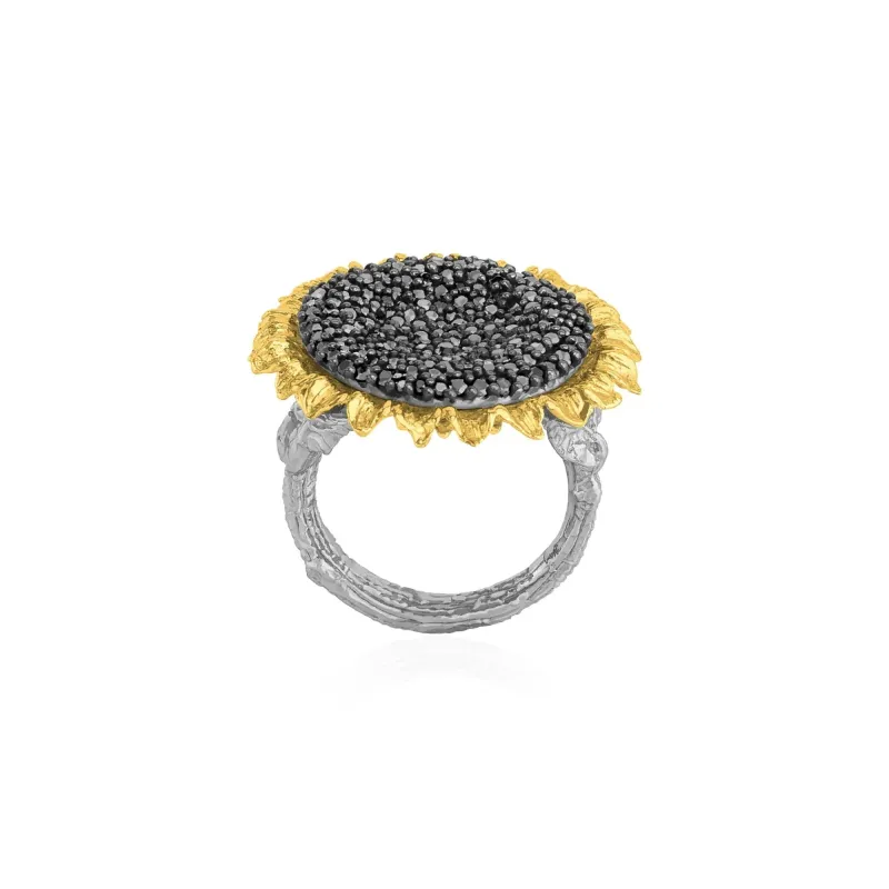 Vincent 25mm Ring with Black Diamonds made by Michael Aram