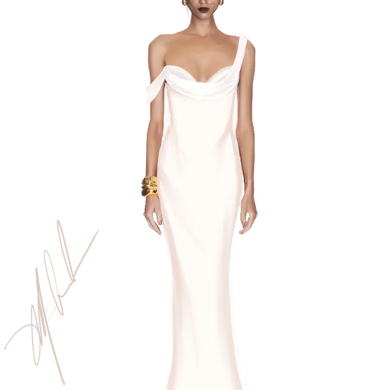 Cowl Sweetheart Gown sold by Michael Costello