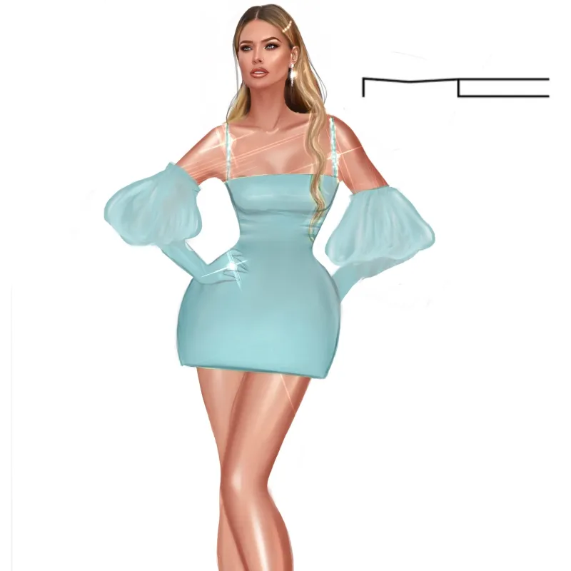 Light Blue Custom Dress sold by Michael Costello