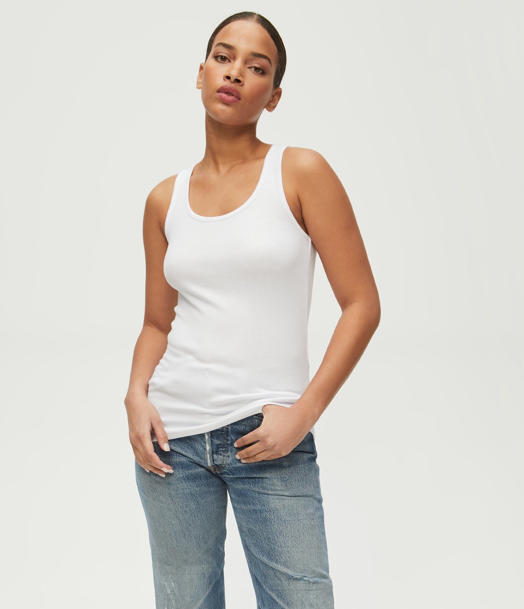 Chelsea Ribbed Tank sold by Michael Stars product image thumbnail 2