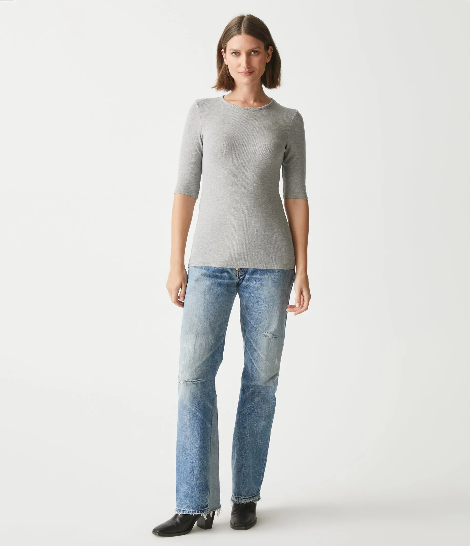 Tara Ribbed Tee sold by Michael Stars product image thumbnail 2