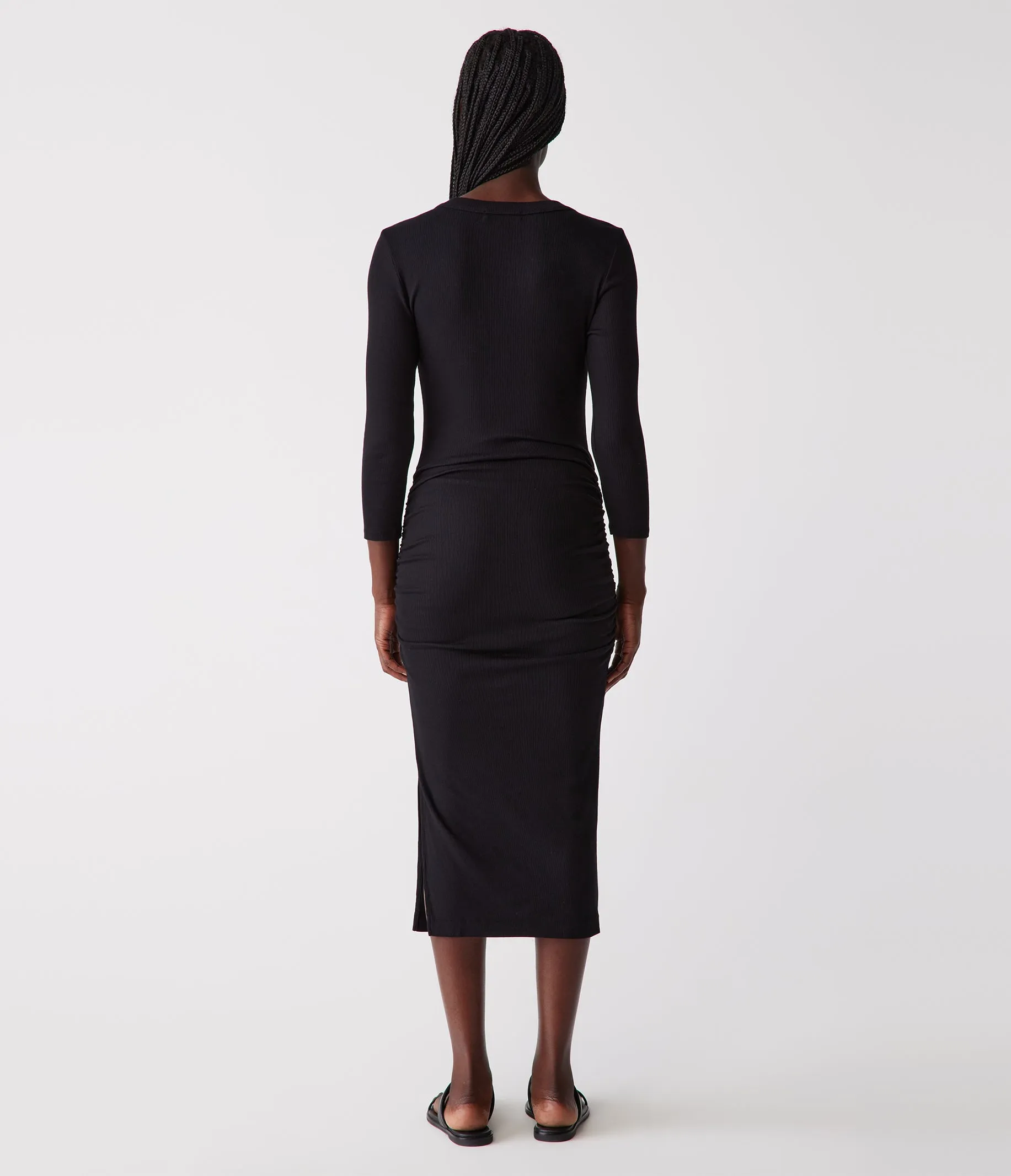 Christina Ribbed Midi Dress sold by Michael Stars product image thumbnail 4