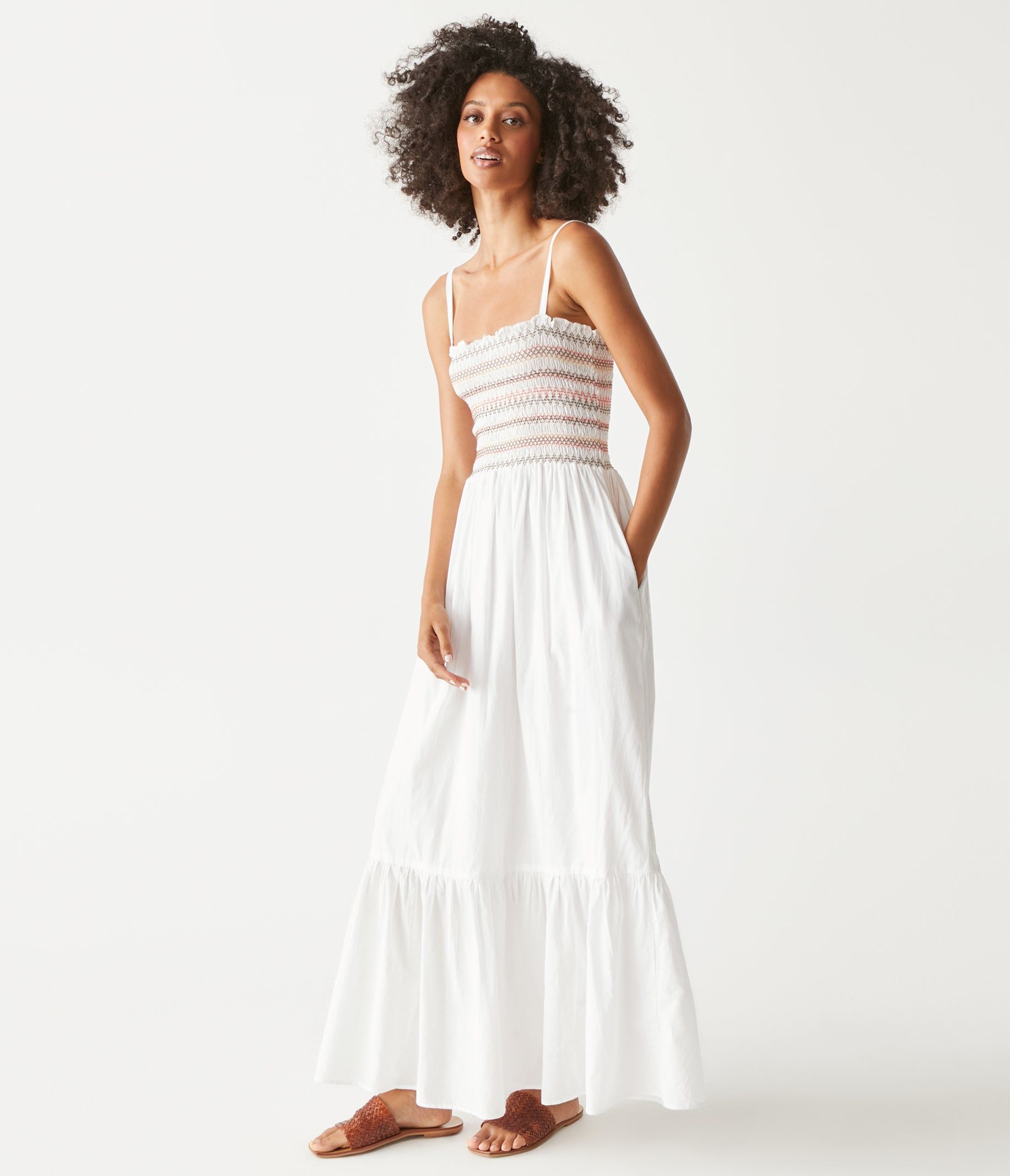 Alejandra Smocked Maxi Dress sold by Michael Stars