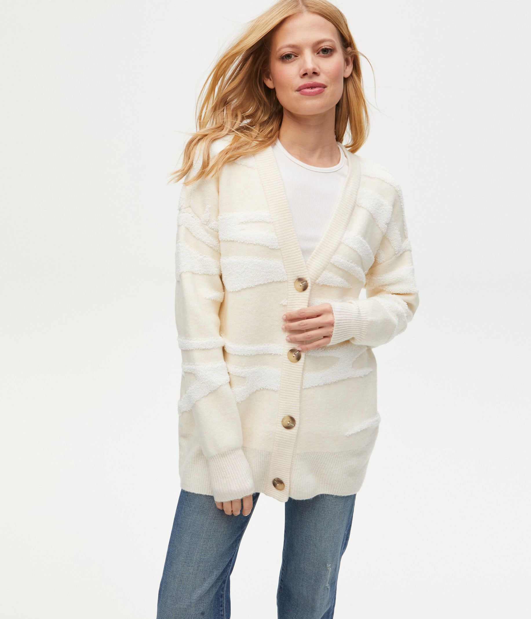 Nell Jacquard Cardigan sold by Michael Stars