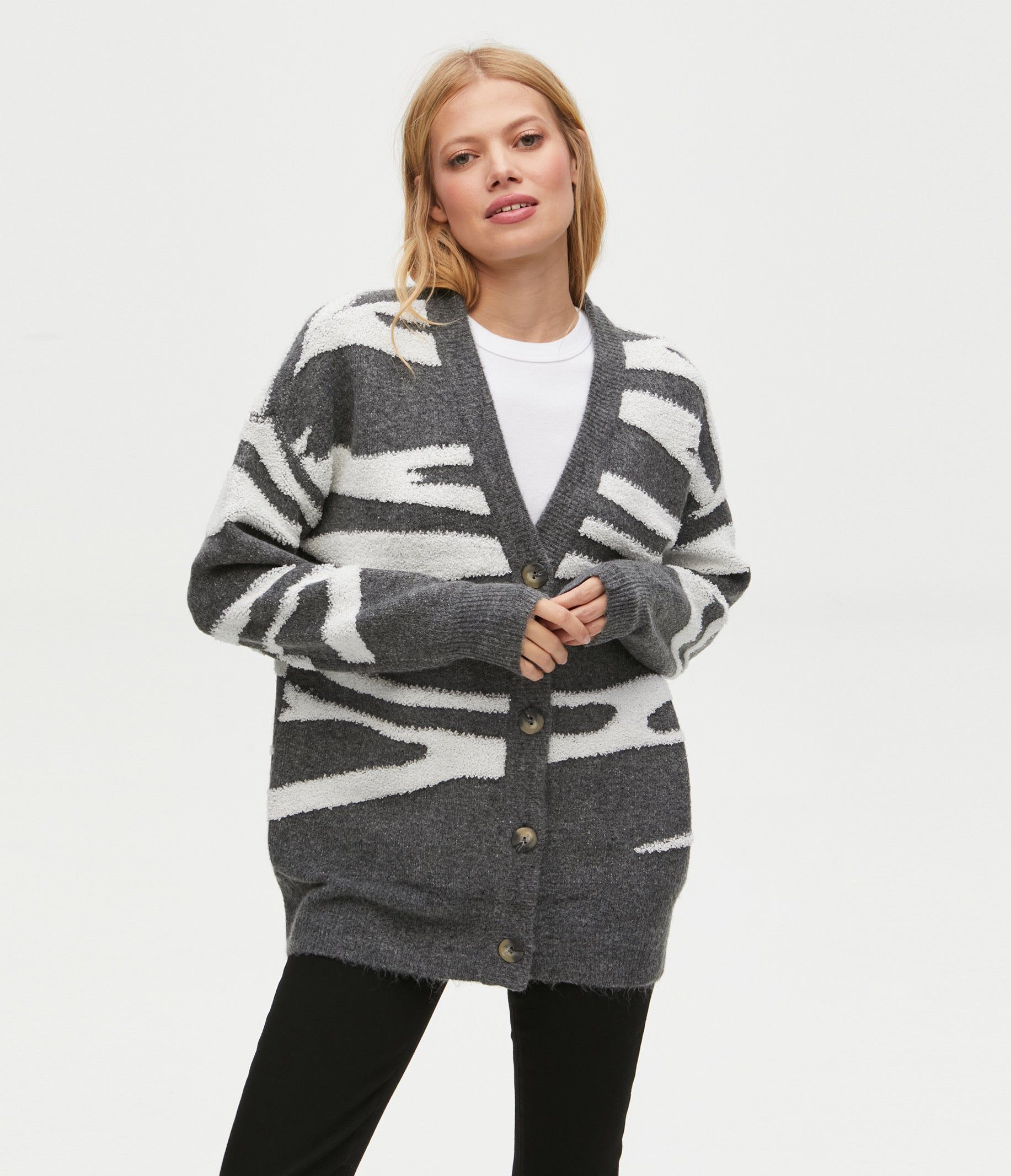 Nell Jacquard Cardigan sold by Michael Stars product image thumbnail 5