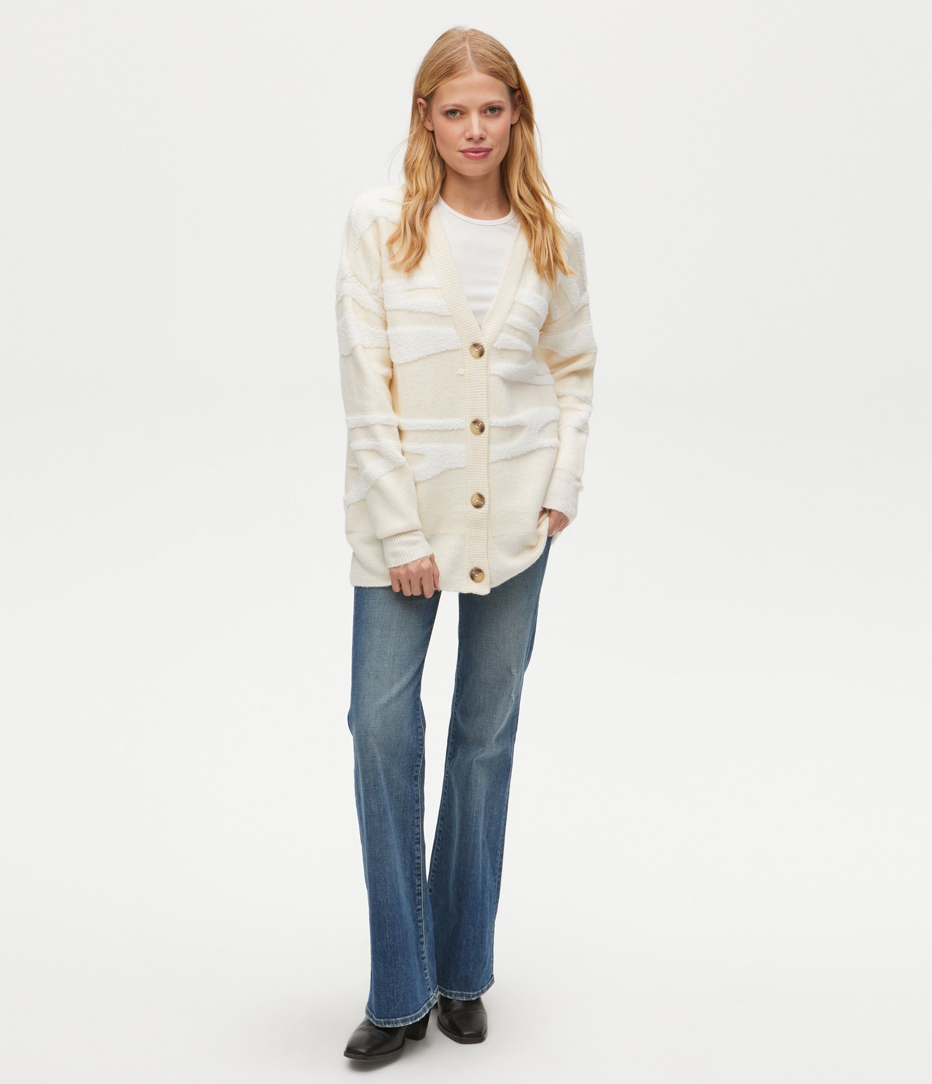 Nell Jacquard Cardigan sold by Michael Stars product image thumbnail 2