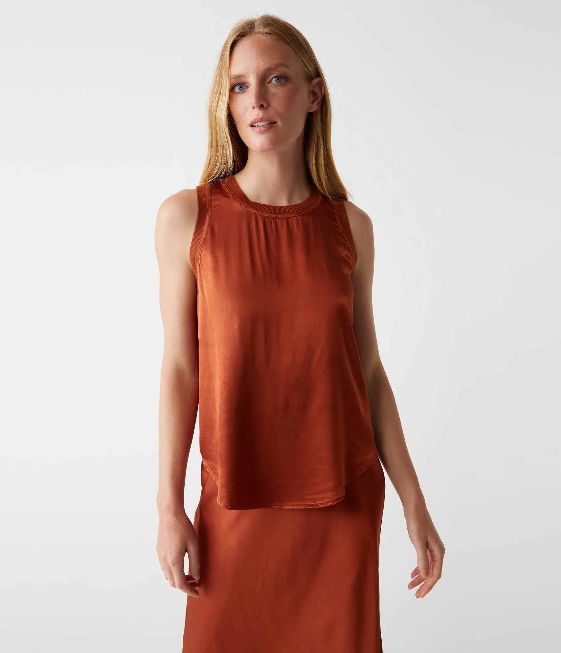 Shay Satin Tank sold by Michael Stars
