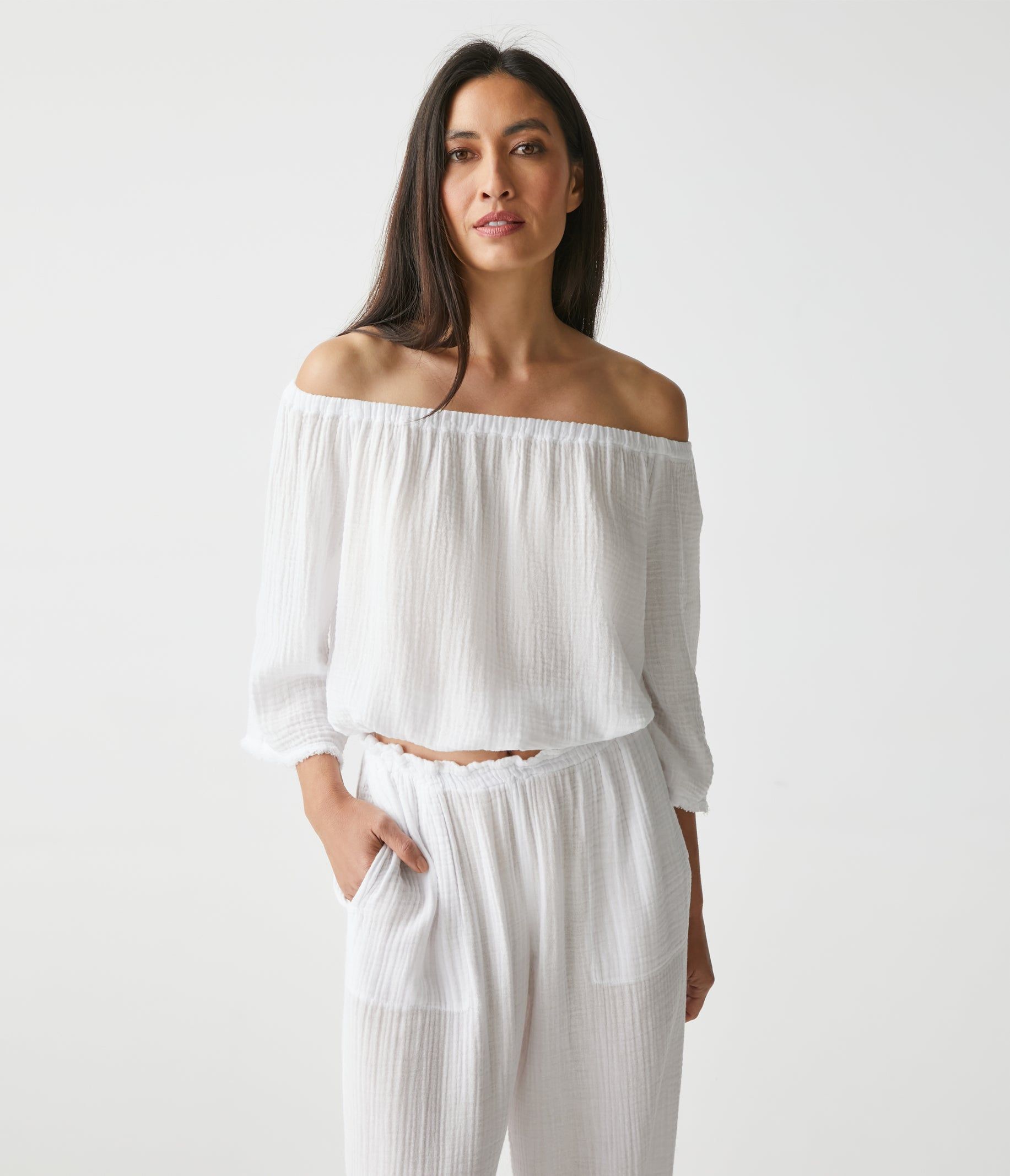 Elsa Gauze Jogger sold by Michael Stars product image thumbnail 3