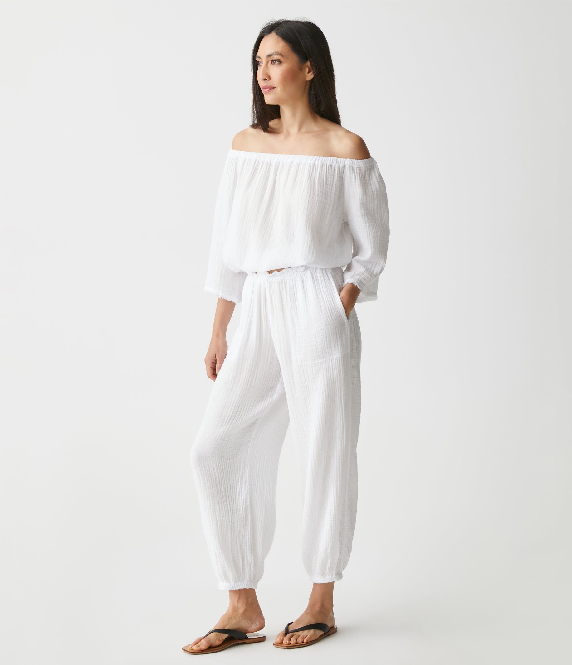 Elsa Gauze Jogger sold by Michael Stars product image thumbnail 2