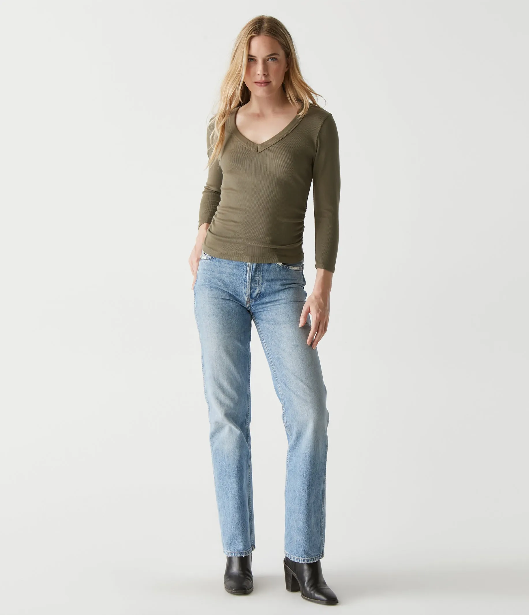 Enid Ribbed Crop Tee sold by Michael Stars product image thumbnail 2