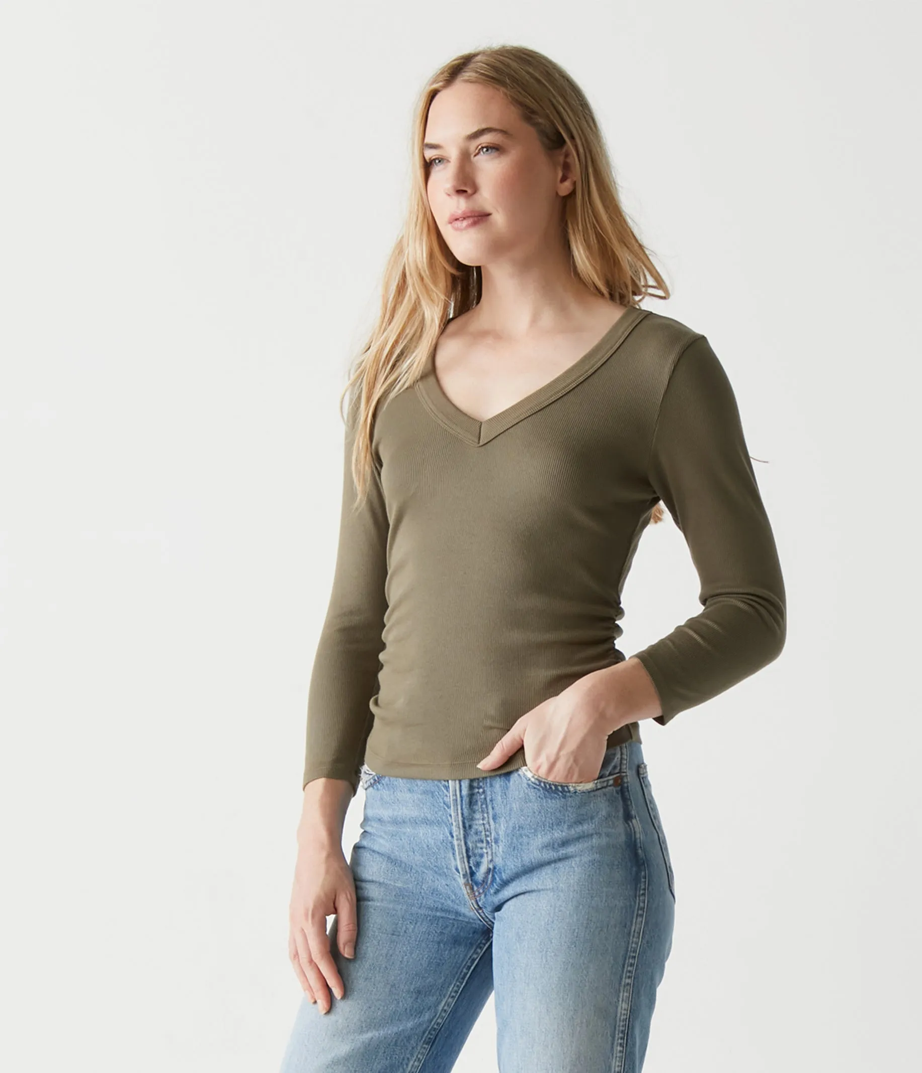 Enid Ribbed Crop Tee sold by Michael Stars product image thumbnail 3