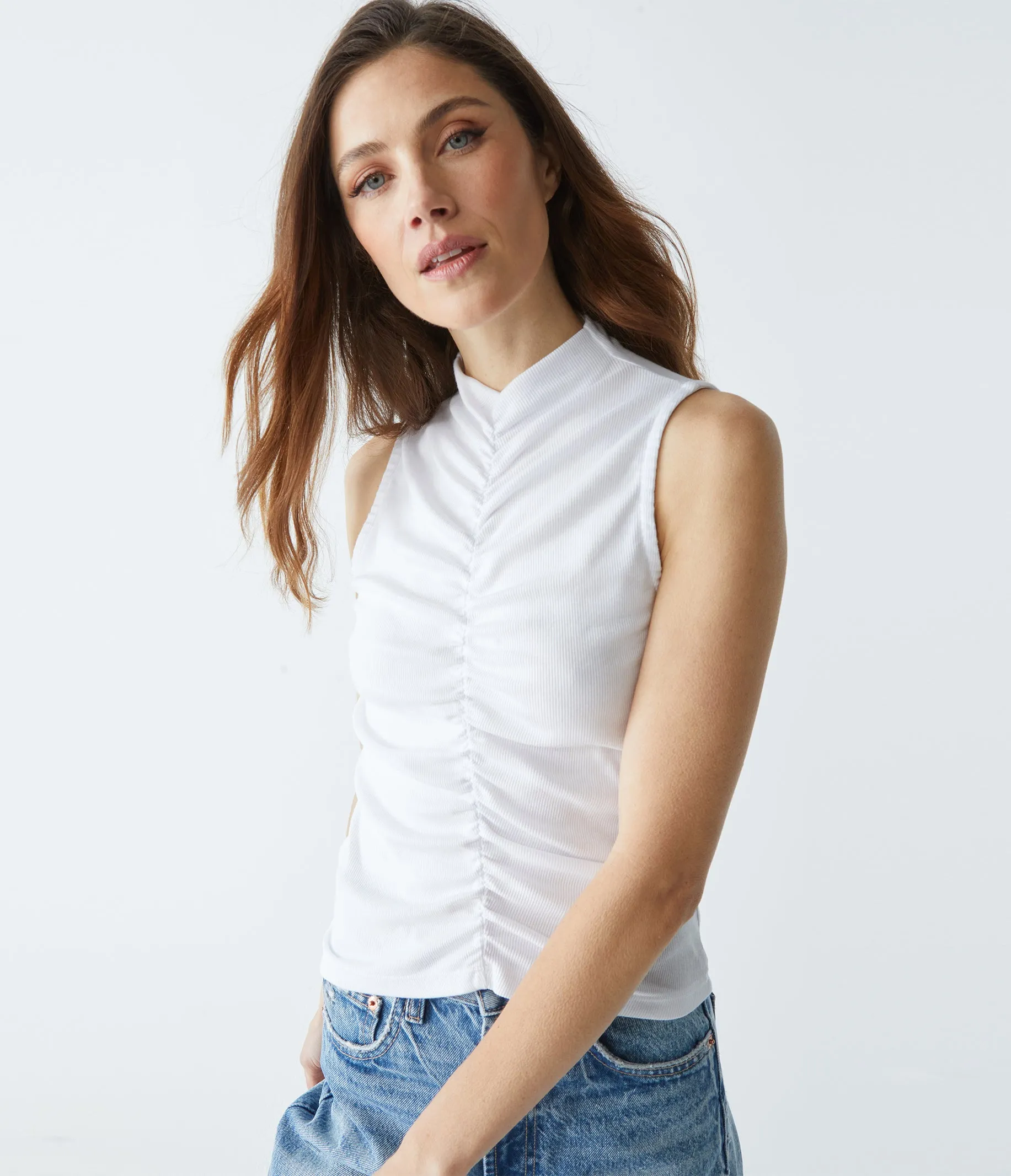 Monet Ruched Front Tank sold by Michael Stars product image thumbnail 5