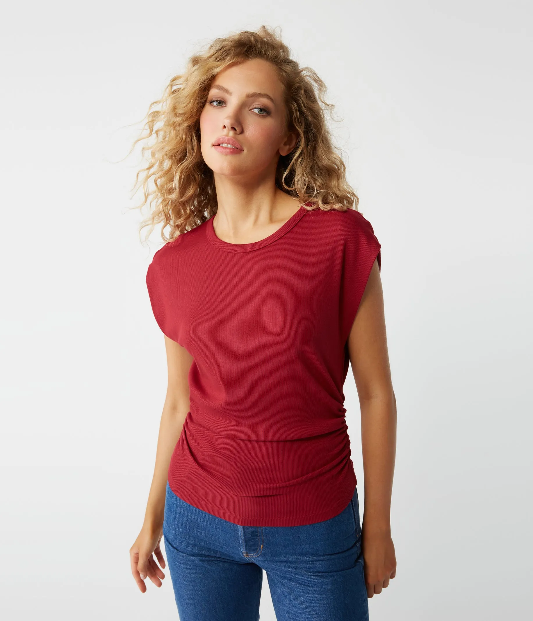 Joni Power Shoulder Tee sold by Michael Stars product image thumbnail 5