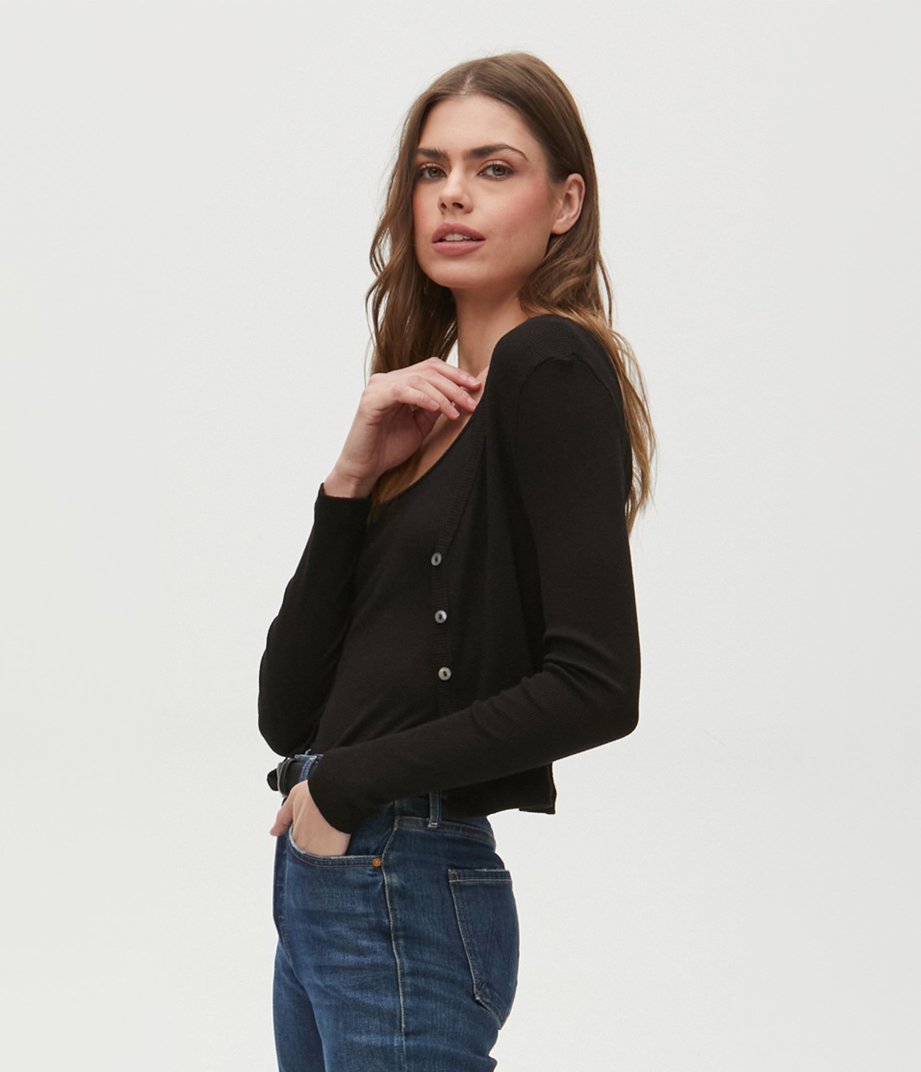 Zaria Shine Cardigan sold by Michael Stars product image thumbnail 11