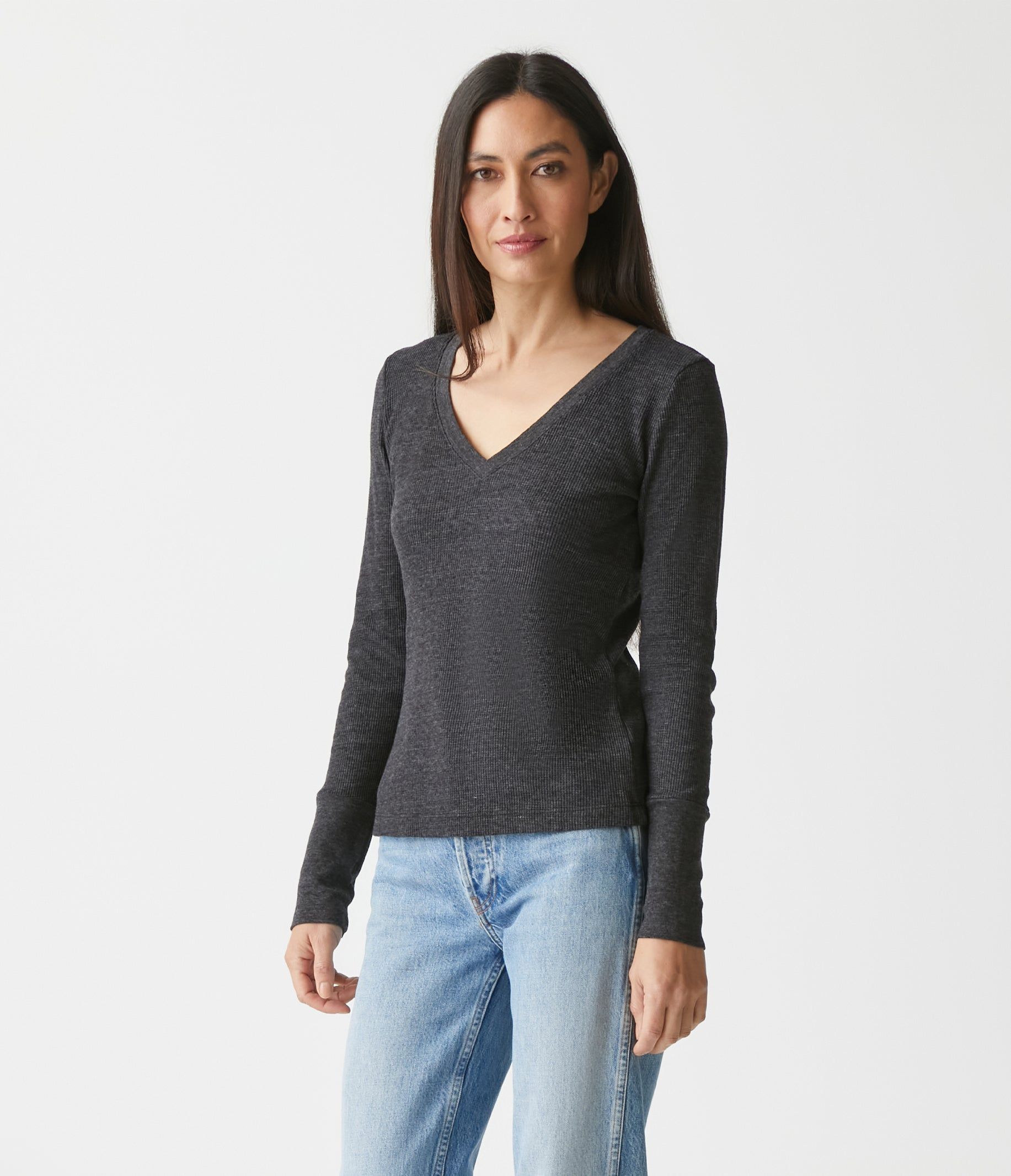 Romeo Thermal V-Neck Tee sold by Michael Stars product image thumbnail 3