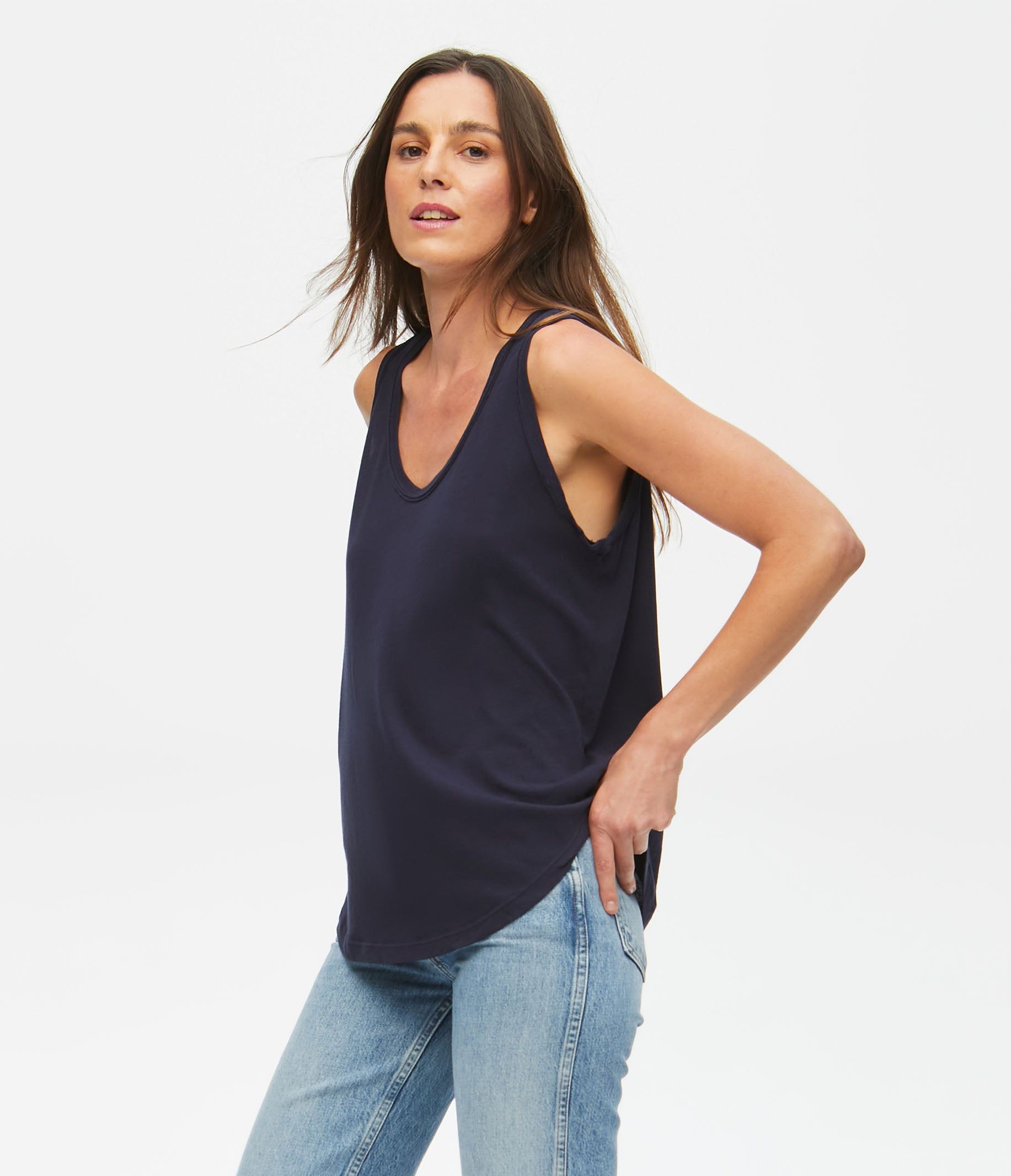 Tori Scoop Neck Tank sold by Michael Stars product image thumbnail 10