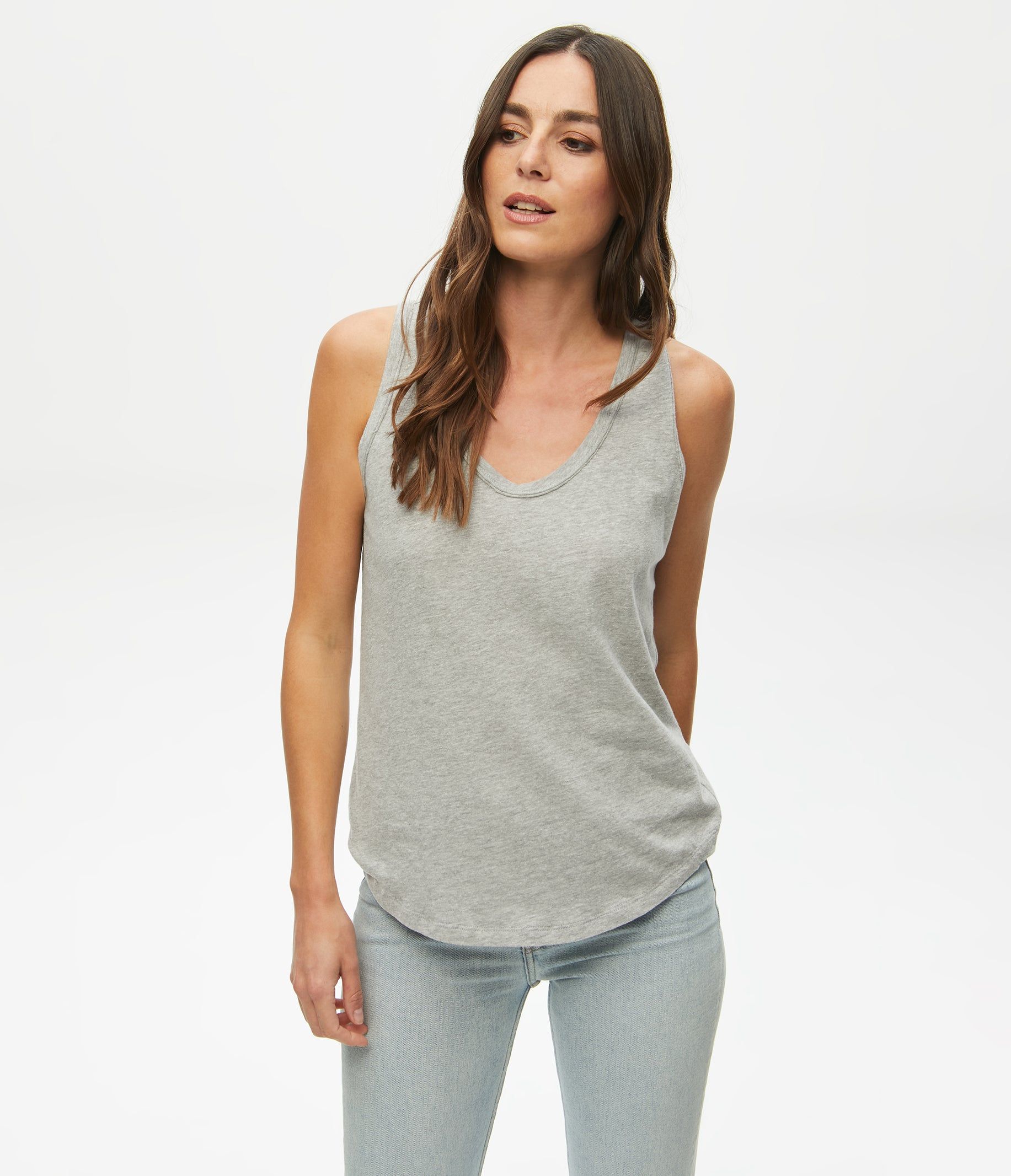 Tori Scoop Neck Tank sold by Michael Stars product image thumbnail 3