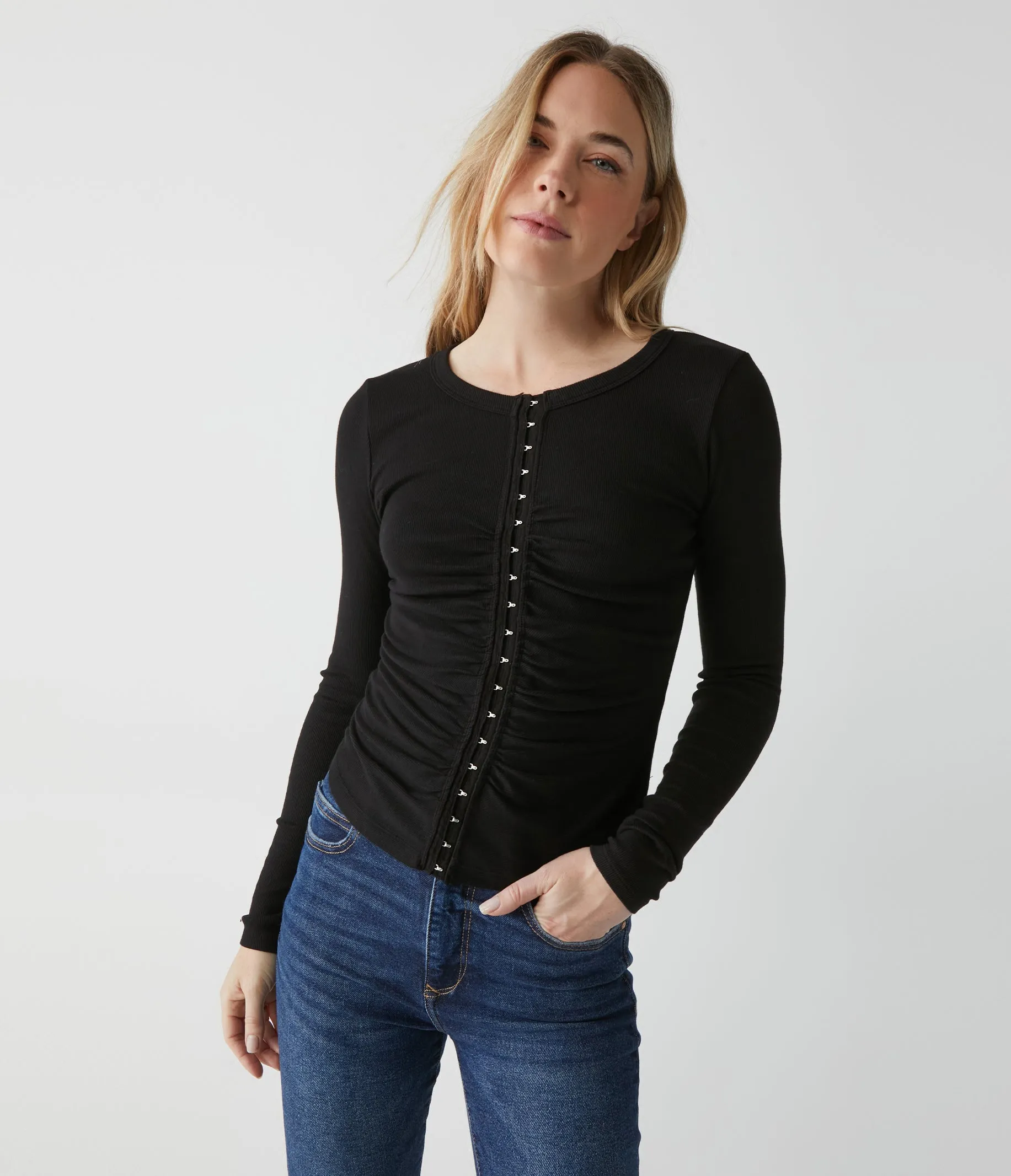 Minka Hook and Eye Tee sold by Michael Stars