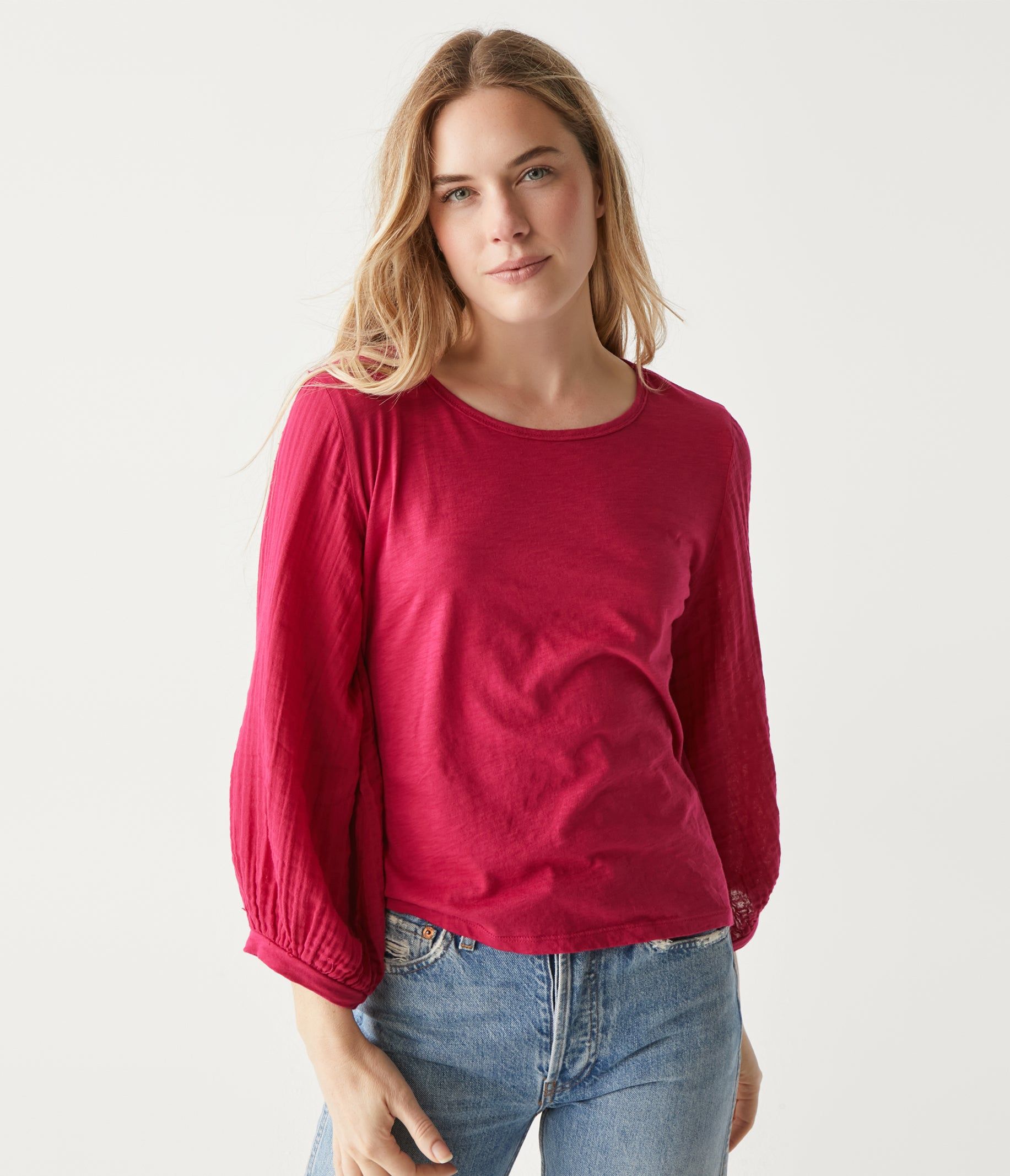 Iliana Fabric Mixed Top sold by Michael Stars product image thumbnail 5