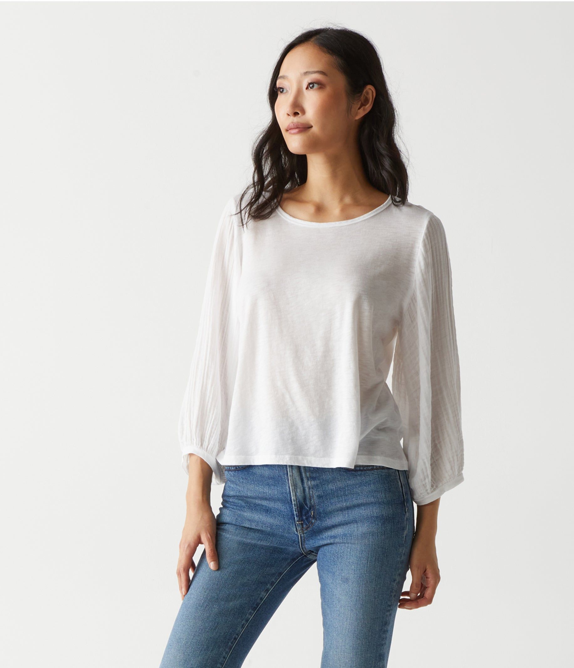 Iliana Fabric Mixed Top sold by Michael Stars product image thumbnail 3