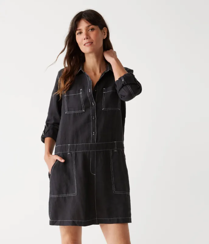 Pilar Linen Shirt Dress sold by Michael Stars