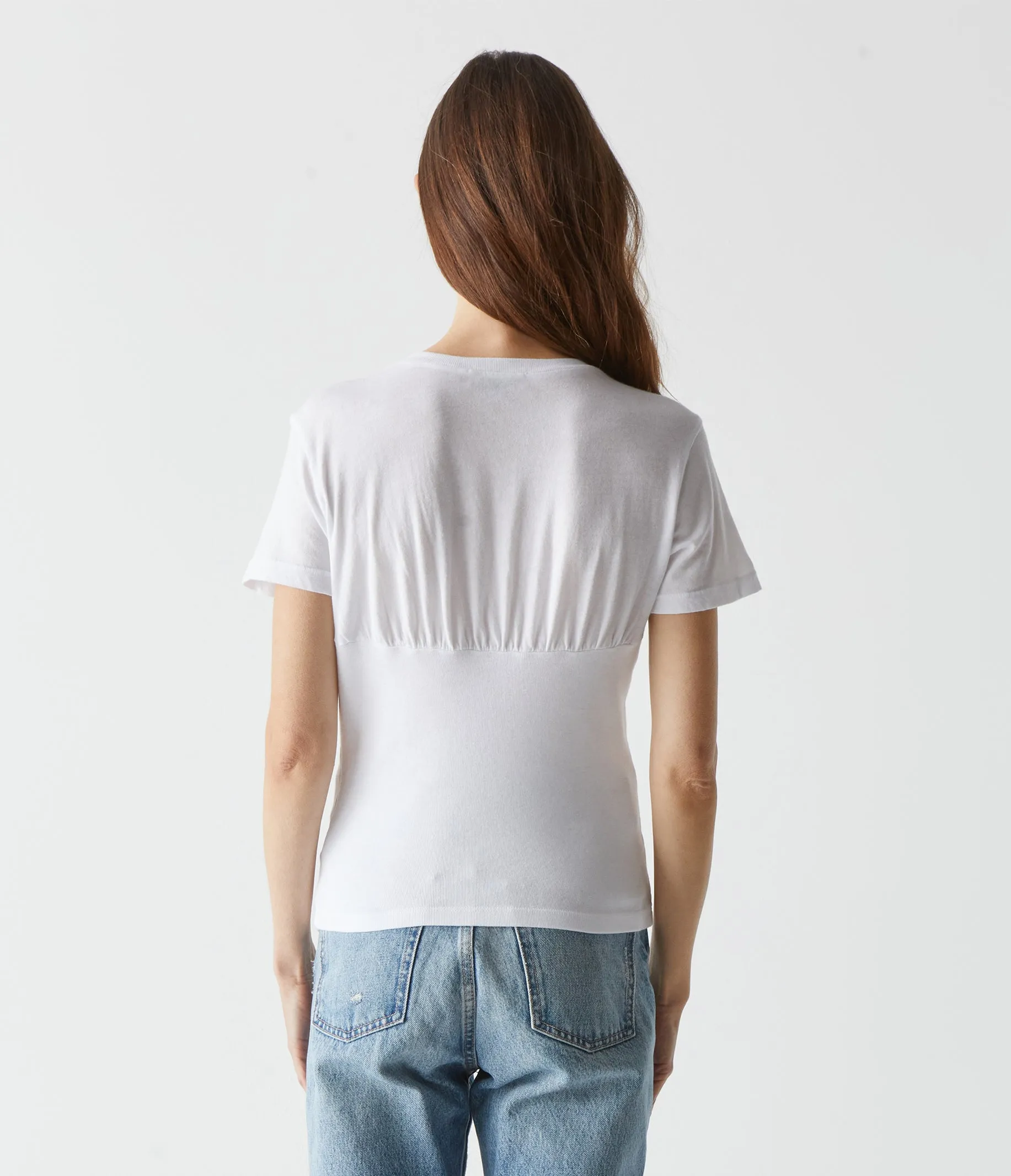 Victoria Mixed Fabric Tee sold by Michael Stars product image thumbnail 4