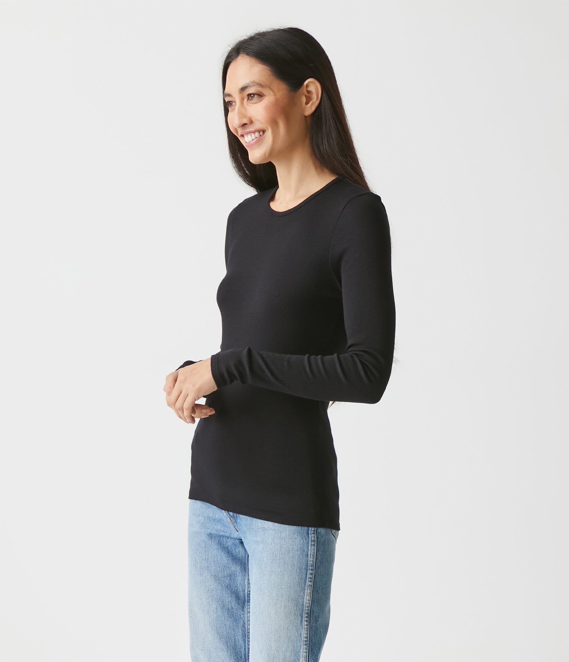 Rachel Ribbed Tee sold by Michael Stars product image thumbnail 7