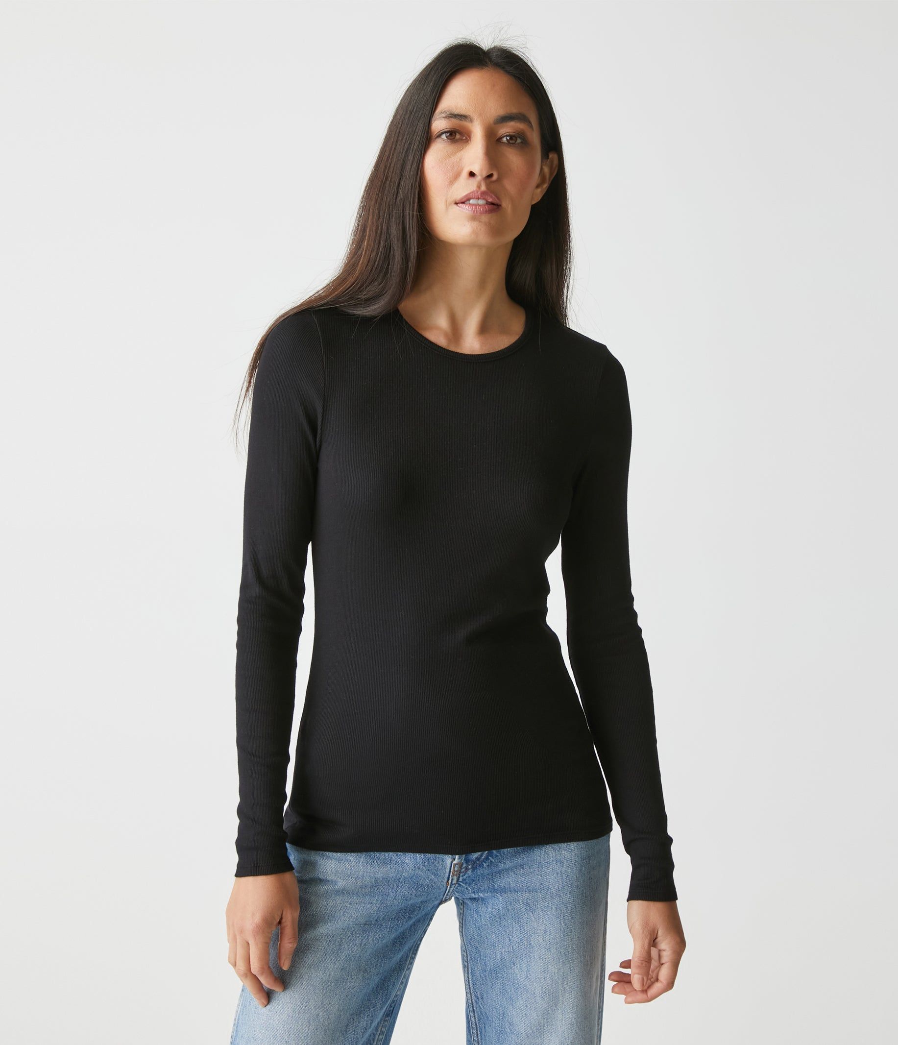Rachel Ribbed Tee sold by Michael Stars product image thumbnail 5