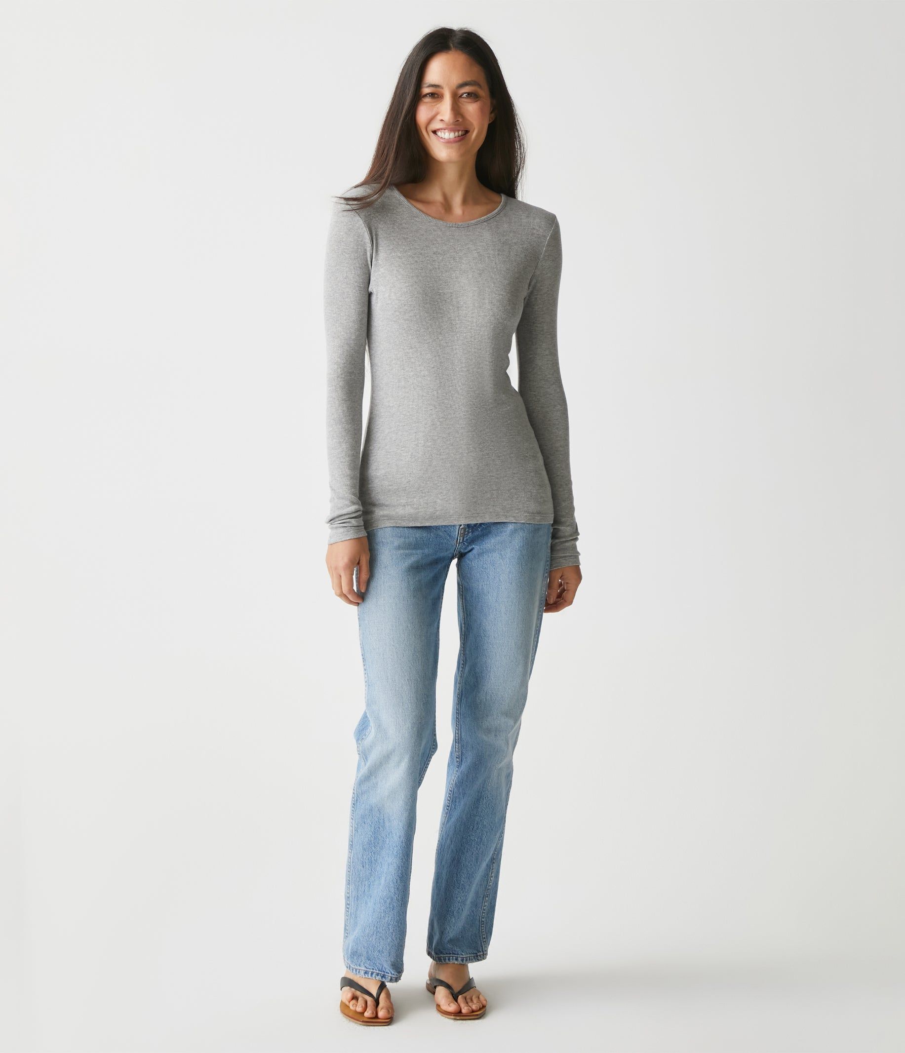 Rachel Ribbed Tee sold by Michael Stars product image thumbnail 2