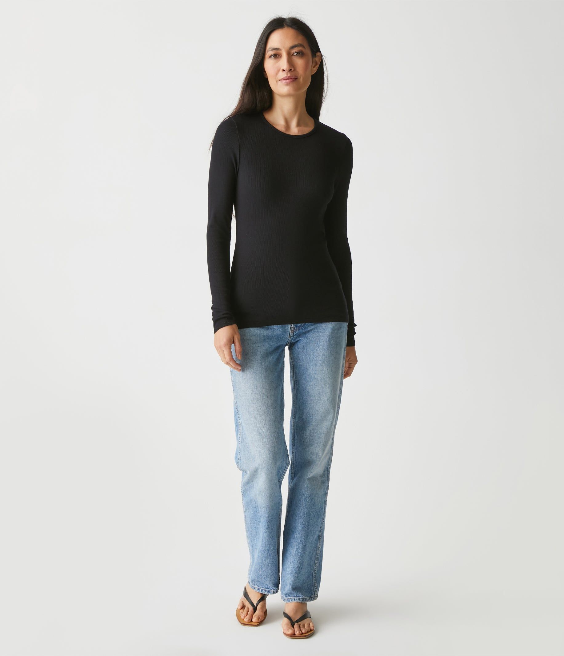 Rachel Ribbed Tee sold by Michael Stars product image thumbnail 6