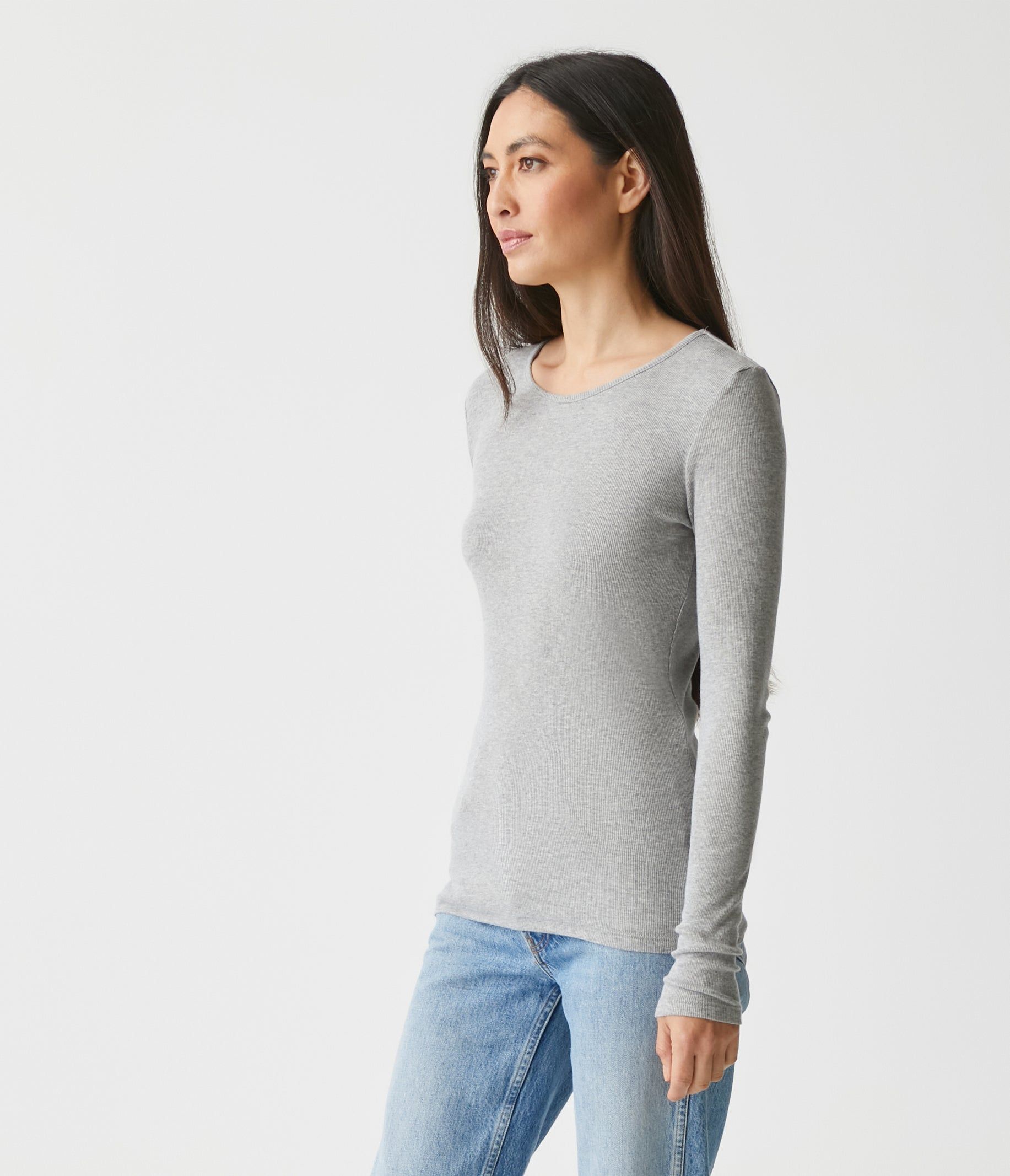 Rachel Ribbed Tee sold by Michael Stars product image thumbnail 3