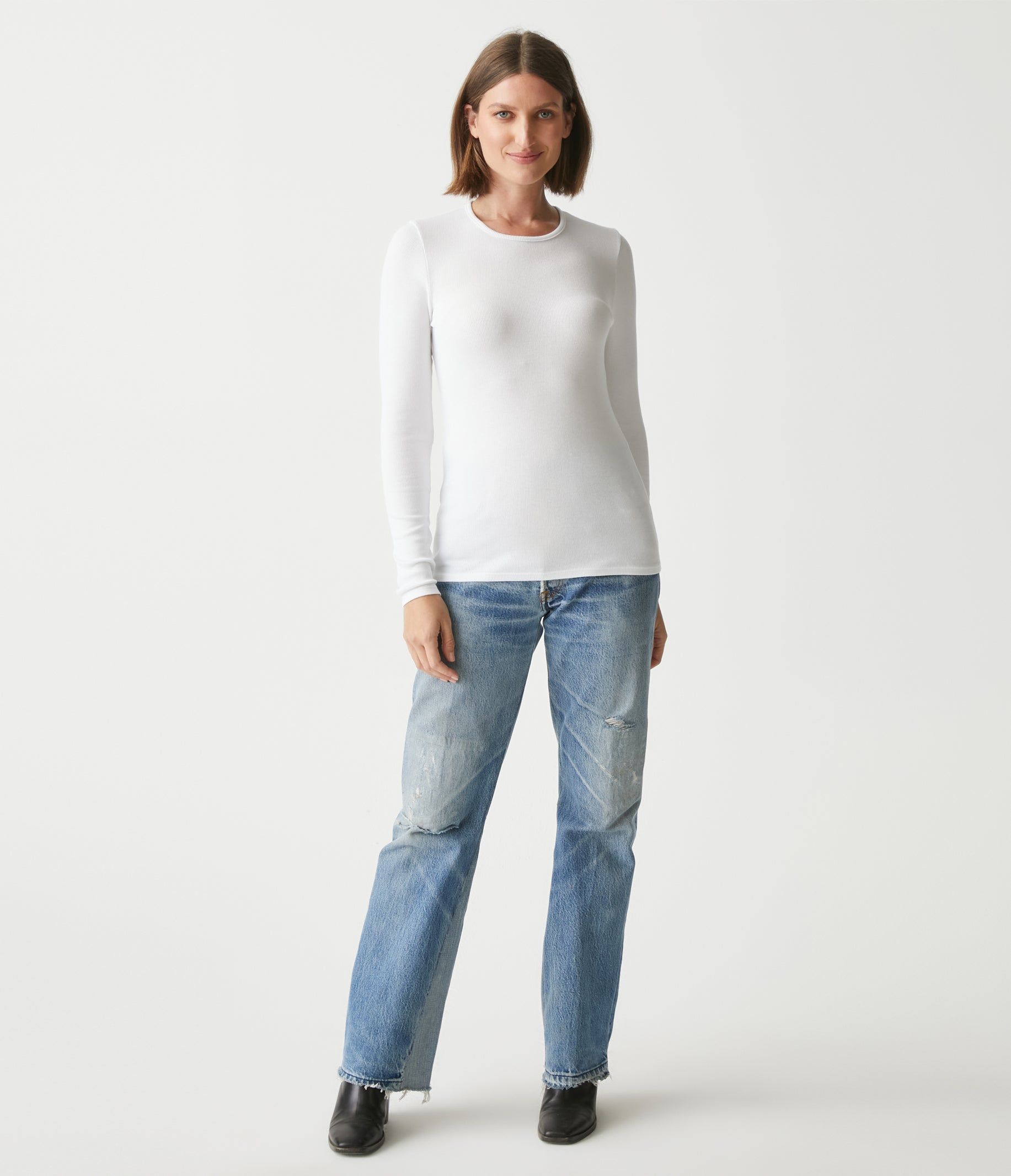 Rachel Ribbed Tee sold by Michael Stars product image thumbnail 10