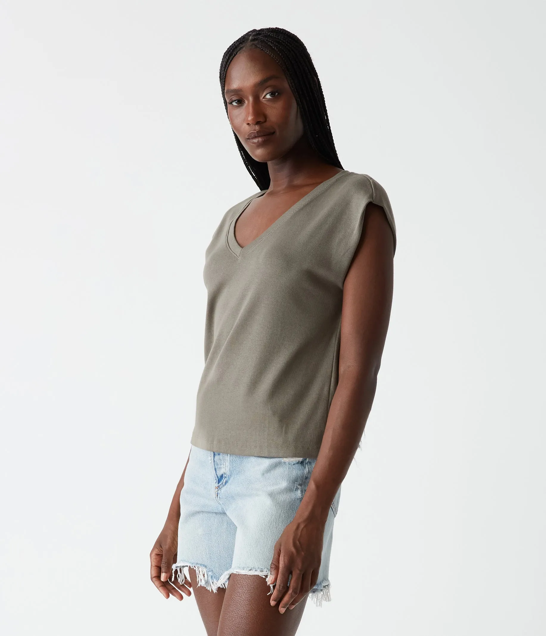 Tati Power Shoulder Top sold by Michael Stars product image thumbnail 3