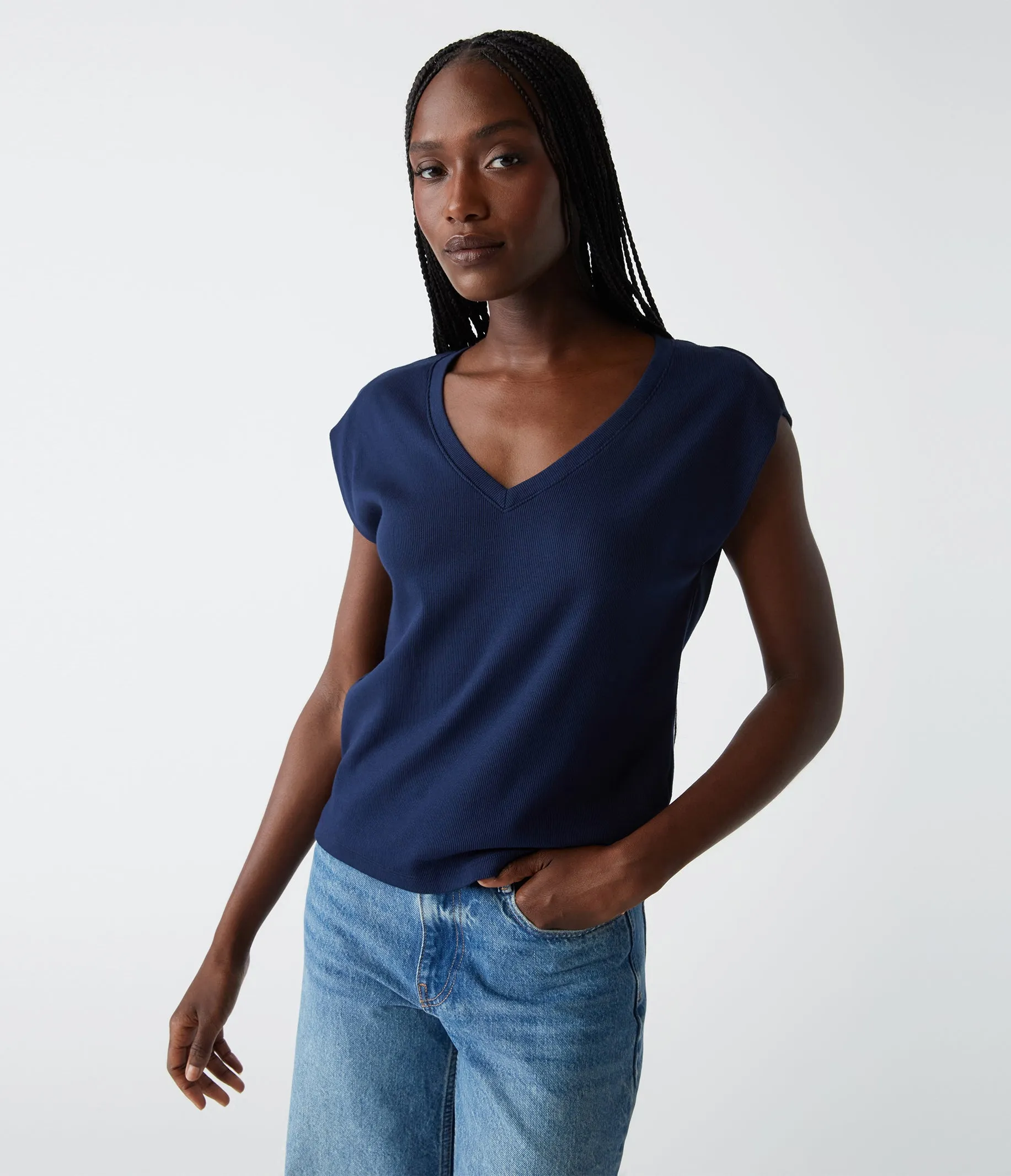 Tati Power Shoulder Top sold by Michael Stars product image thumbnail 5