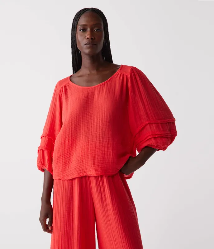 Pruitt Balloon Sleeve Top made by Michael Stars