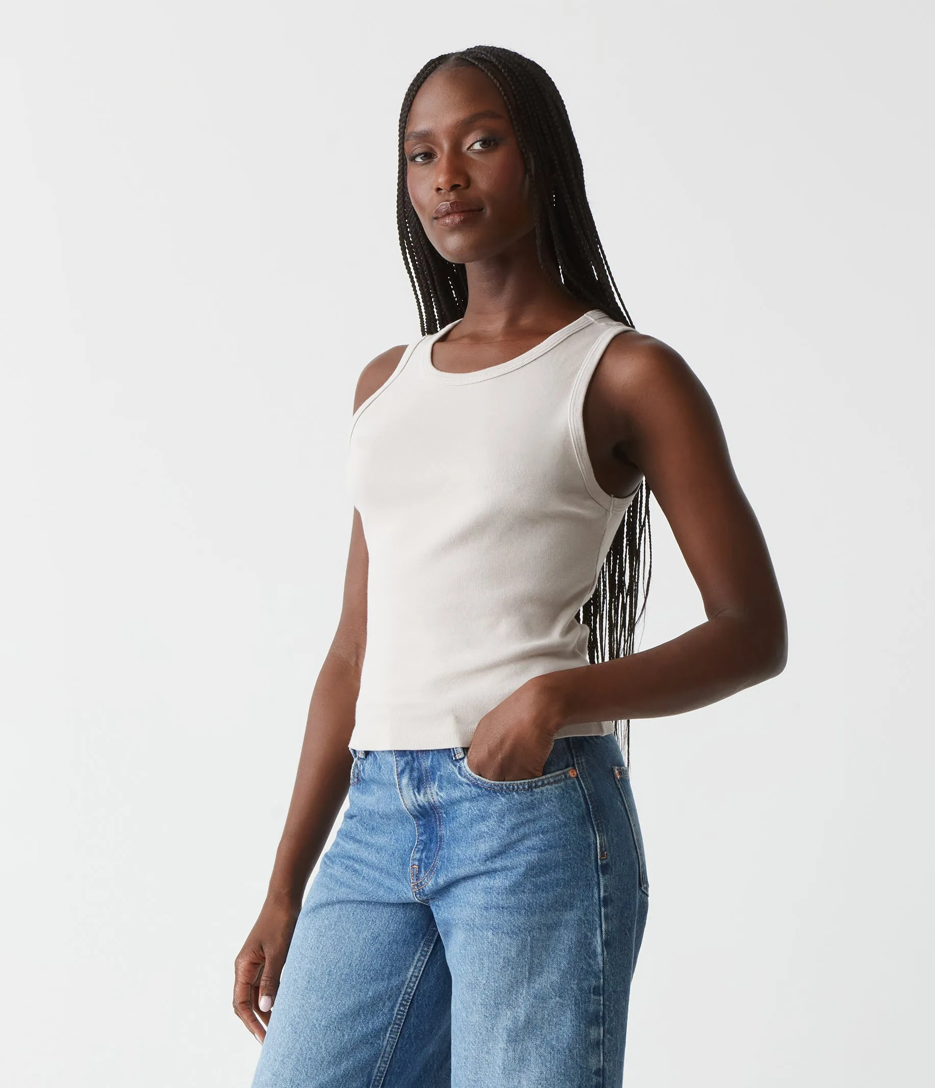 Kendall Cropped Tank sold by Michael Stars product image thumbnail 3