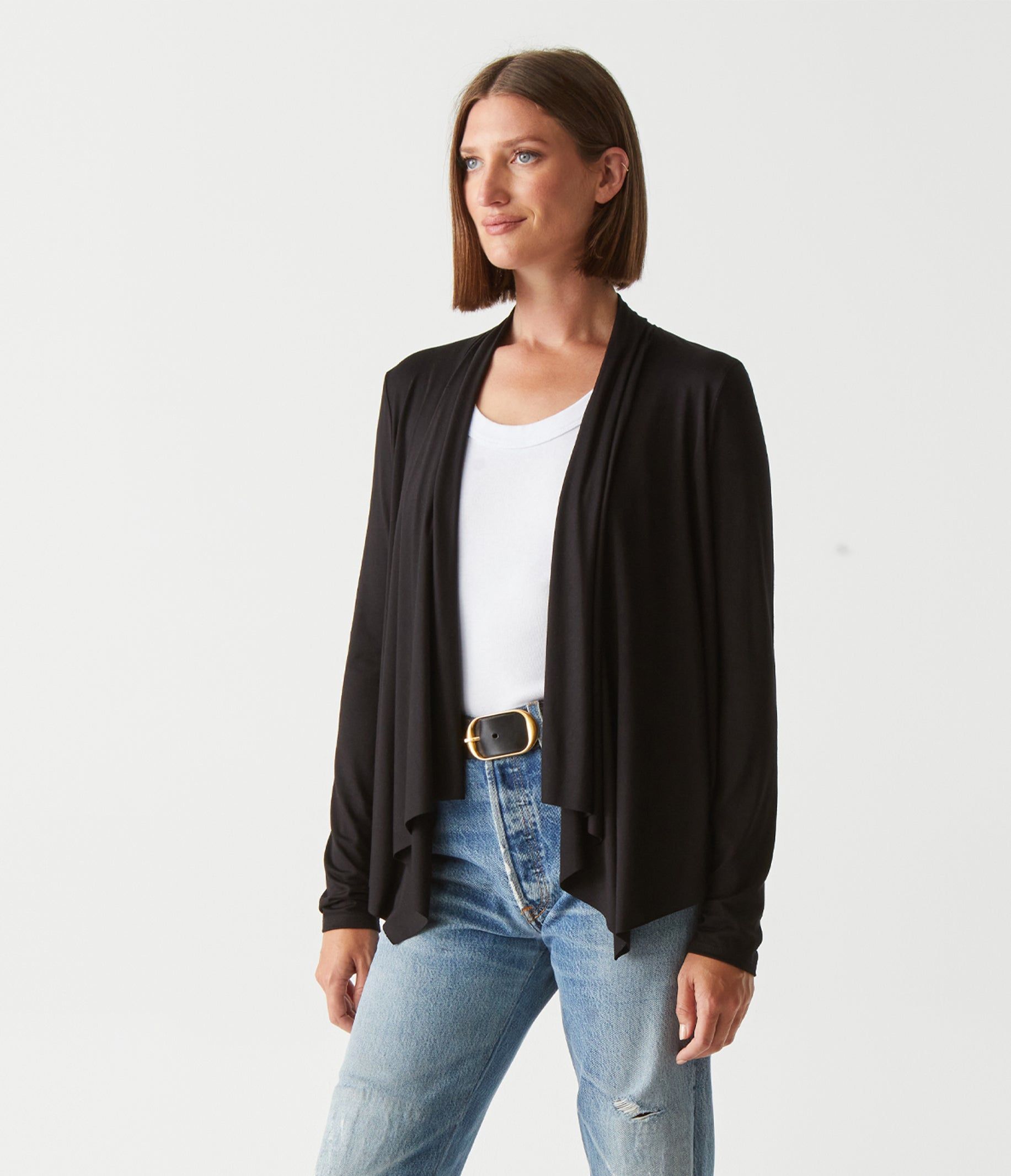 Vanessa Draped Cardigan sold by Michael Stars product image thumbnail 3