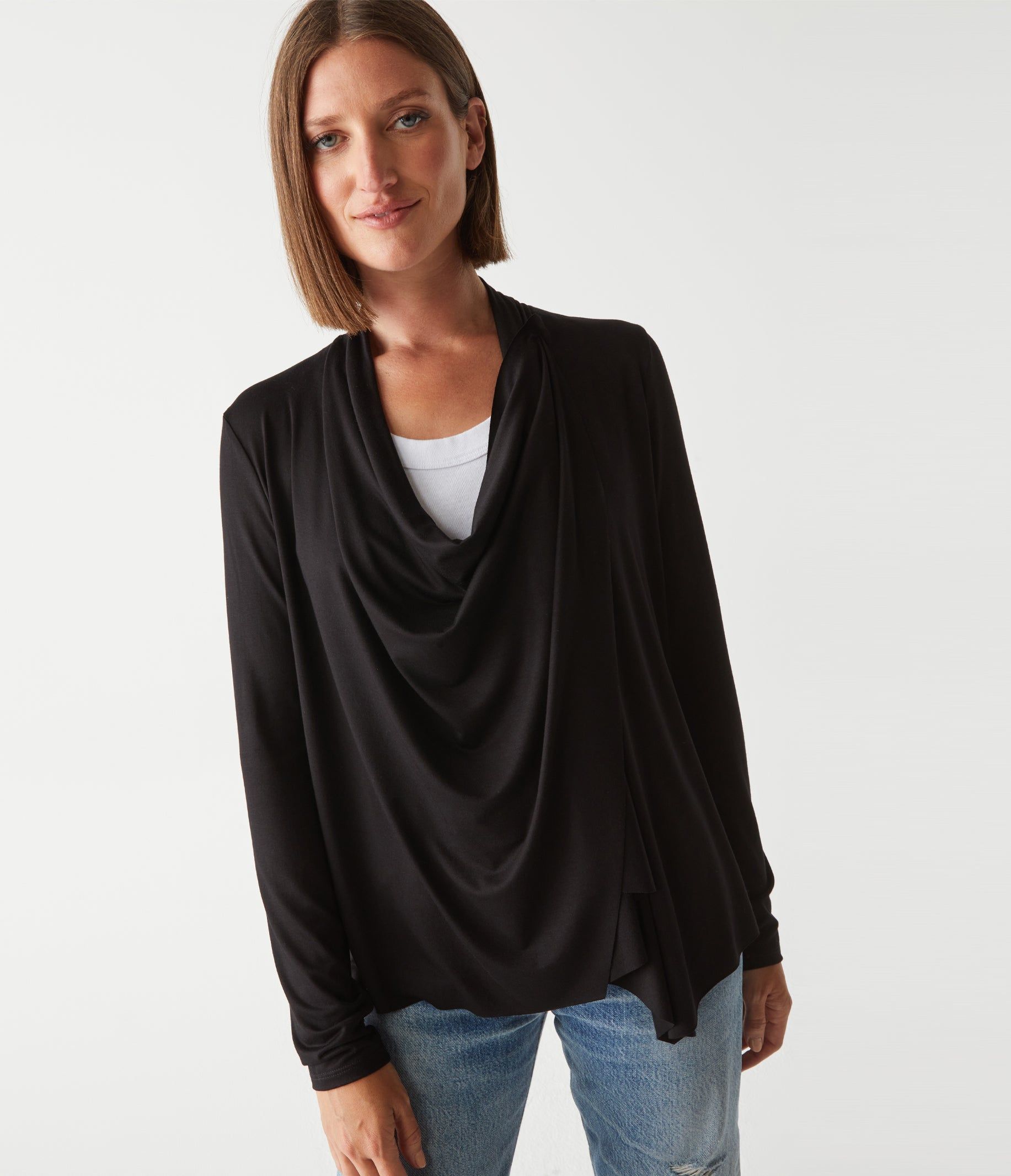 Vanessa Draped Cardigan sold by Michael Stars