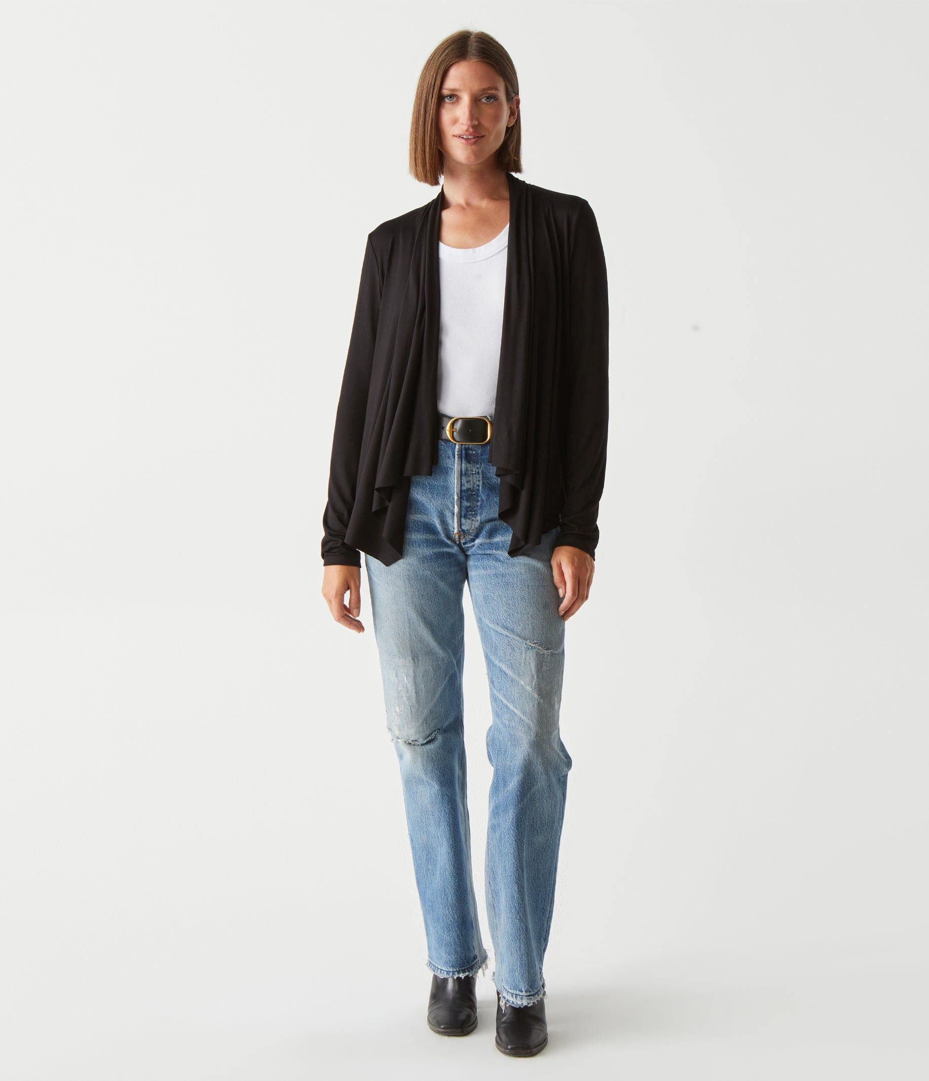 Vanessa Draped Cardigan sold by Michael Stars product image thumbnail 2