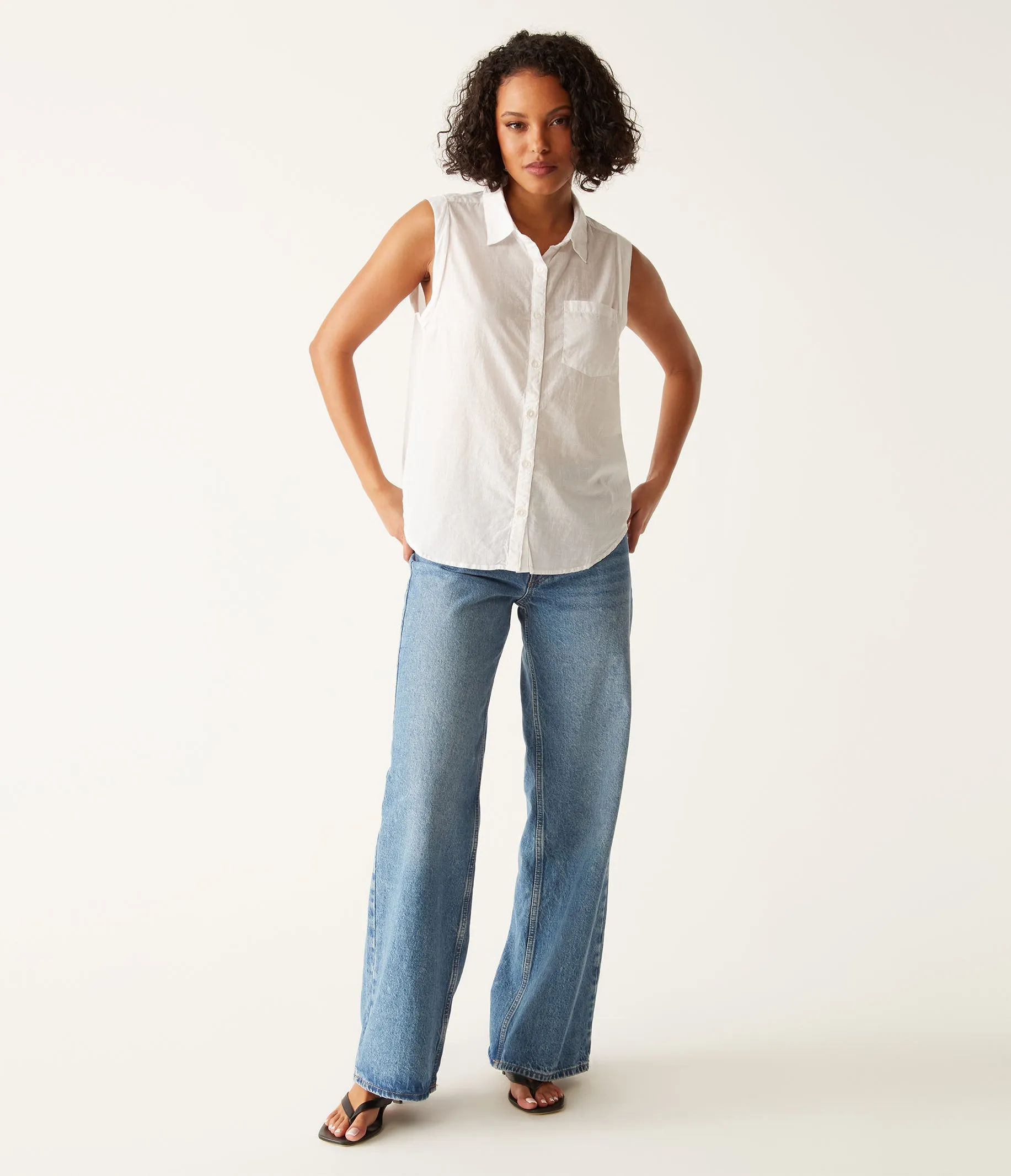 Monique Button Down Tank sold by Michael Stars product image thumbnail 2