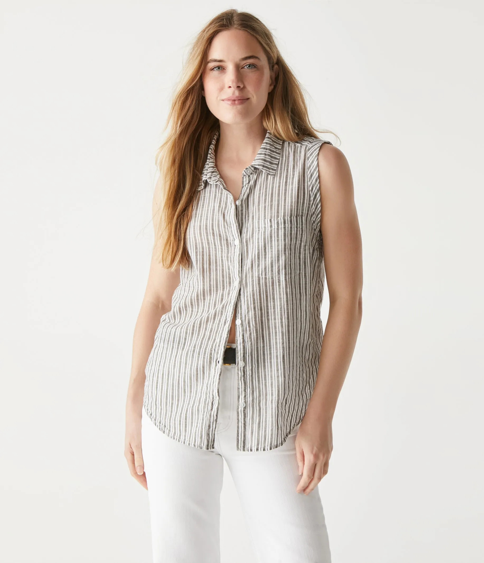 Monique Button Down Tank sold by Michael Stars product image thumbnail 5