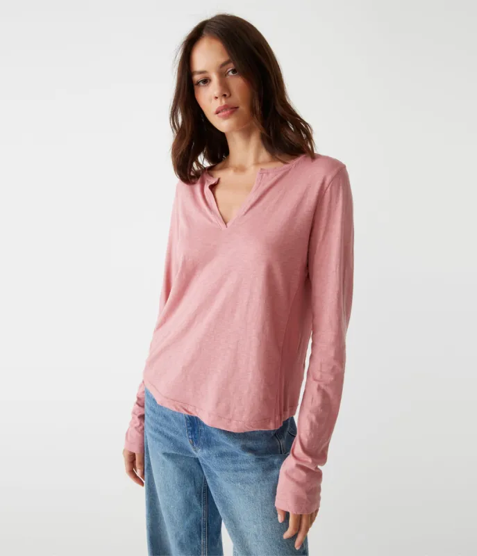 Hailie Rib Mixed Tee made by Michael Stars