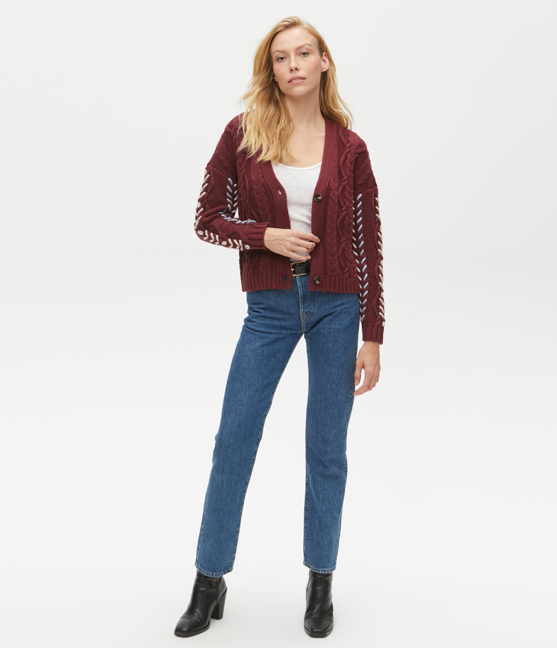 Hadley Cable Knit Cardigan sold by Michael Stars product image thumbnail 2