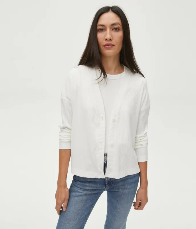 Ren Ribbed Cardigan sold by Michael Stars