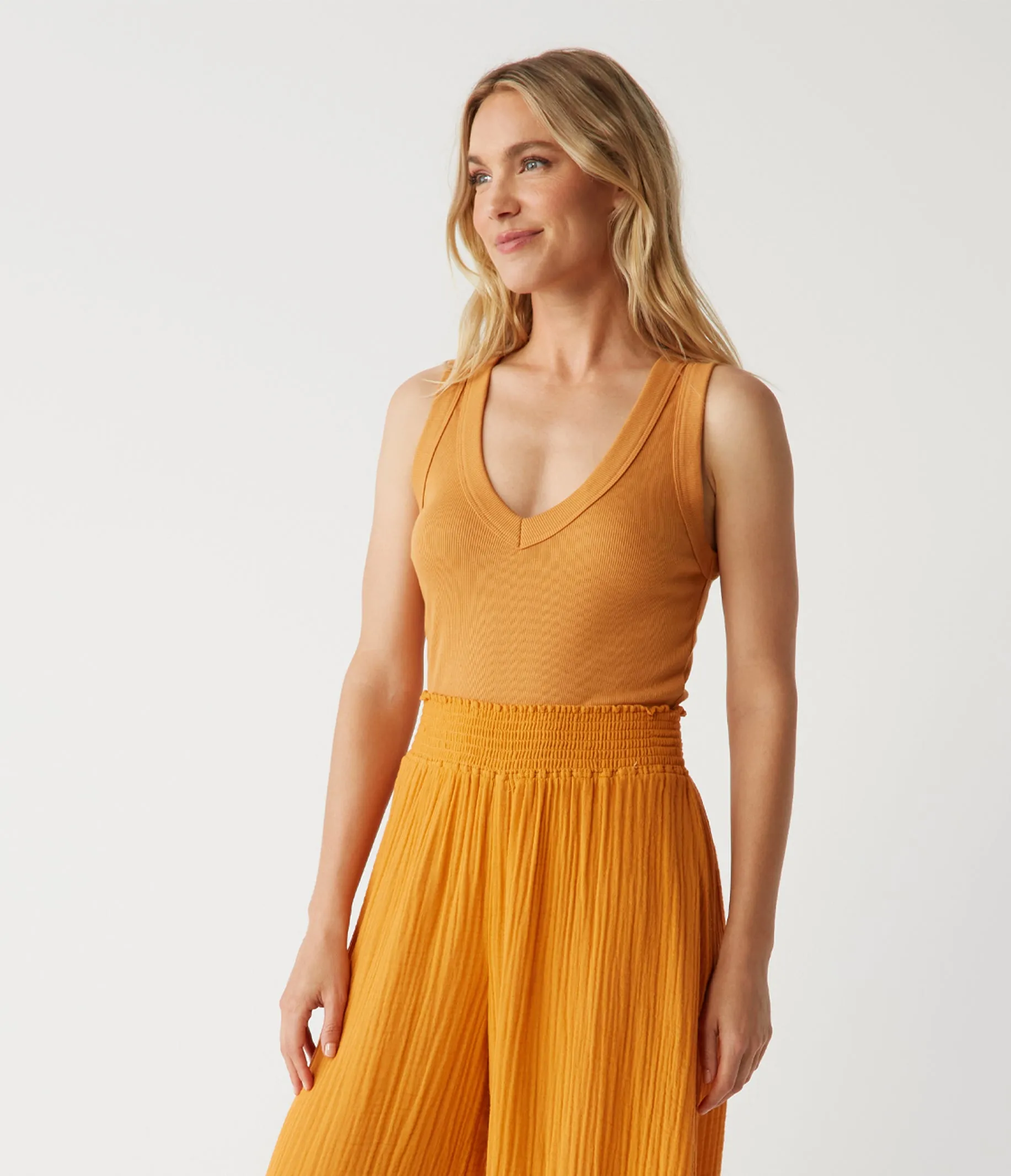 Blanche Ribbed Tank sold by Michael Stars product image thumbnail 3