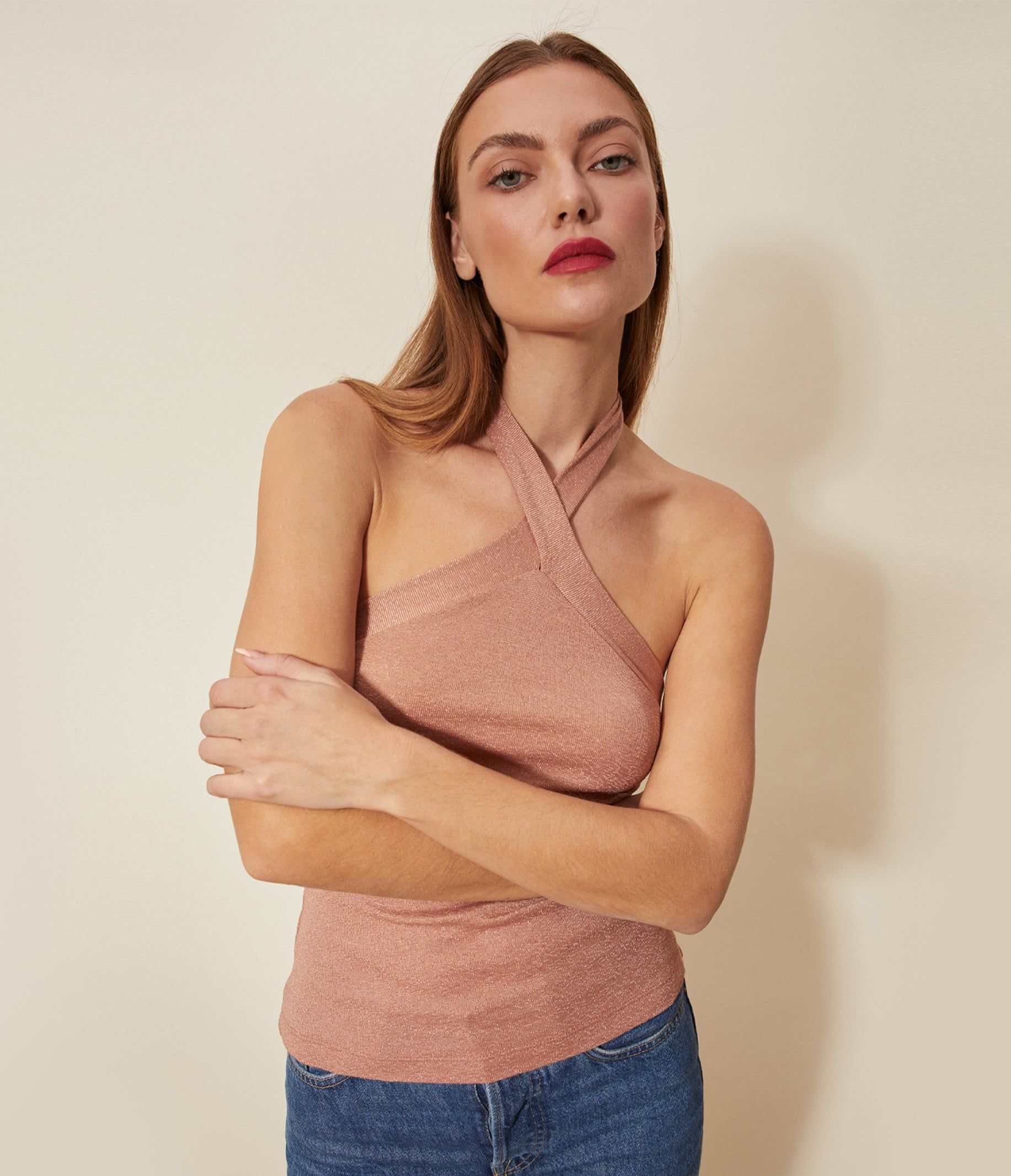 Daphne Shine Halter Top sold by Michael Stars product image thumbnail 9